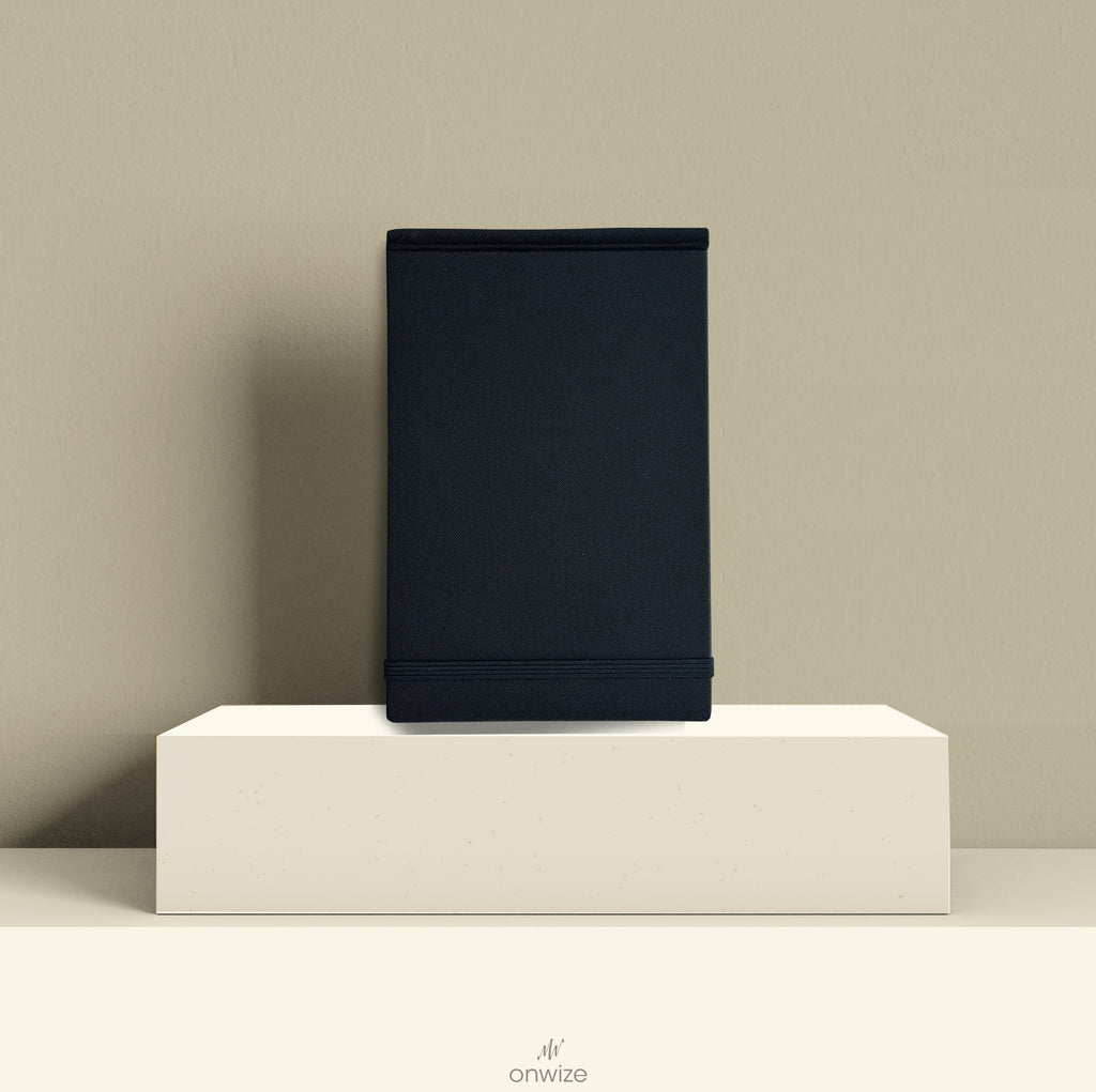 ONWIZE Watercolor Art Journal – 148x90 mm Black | Slim Pocket Sketchbook 300gsm Cold Press