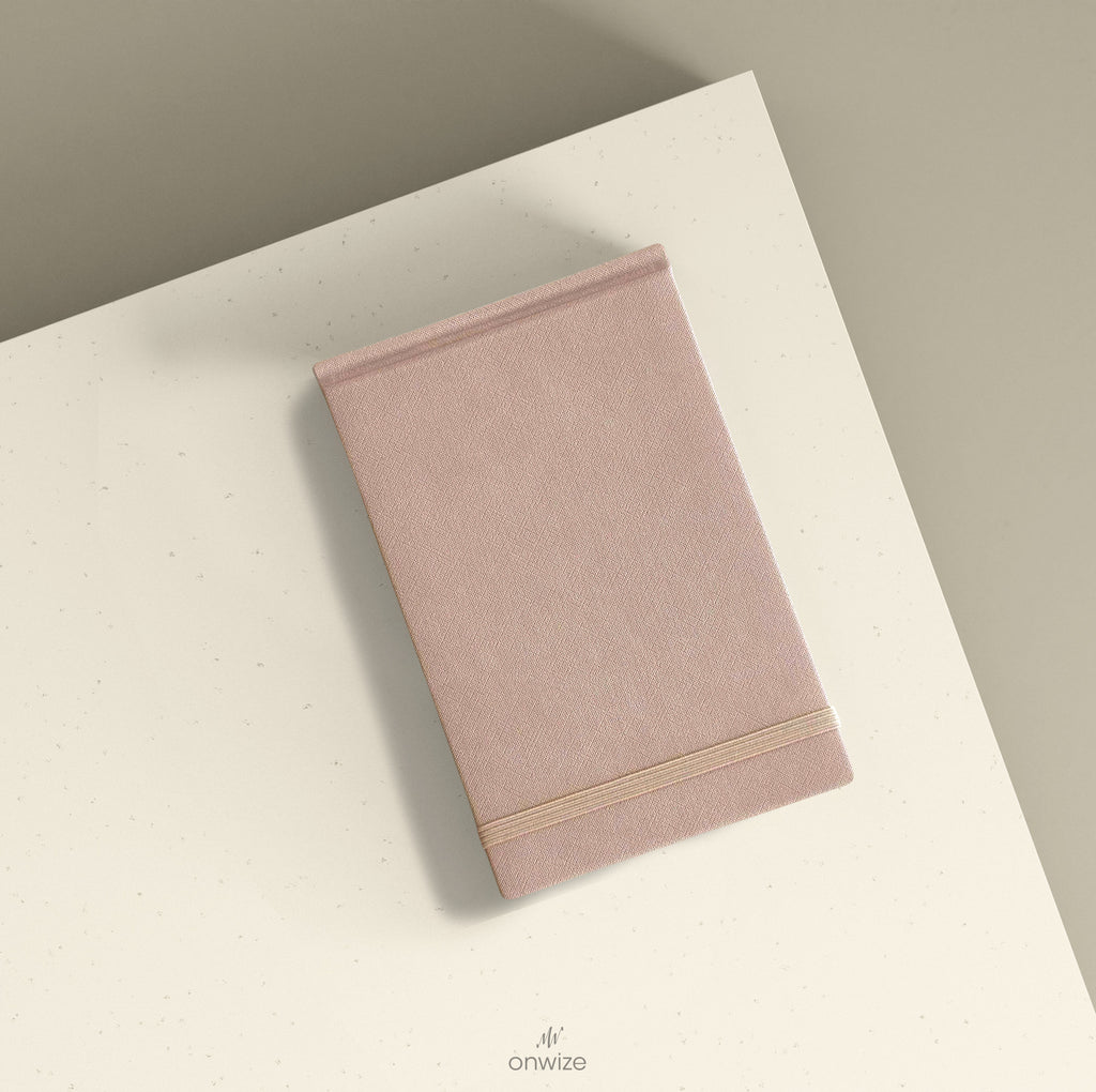 ONWIZE Watercolor Art Journal – 148x90 mm Pink | Pocket Travel Sketchbook 300gsm Cold Press
