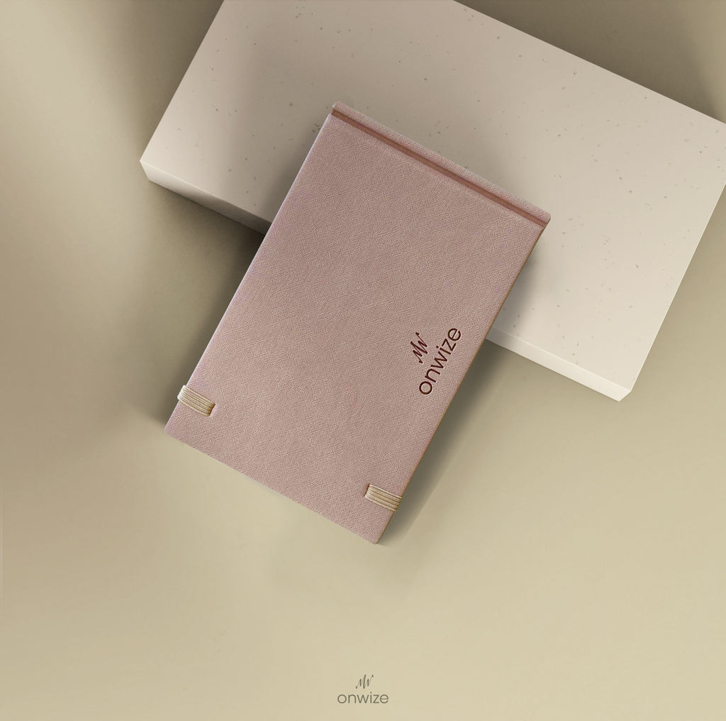 ONWIZE Watercolor Art Journal – 148x90 mm Pink | Pocket Travel Sketchbook 300gsm Cold Press