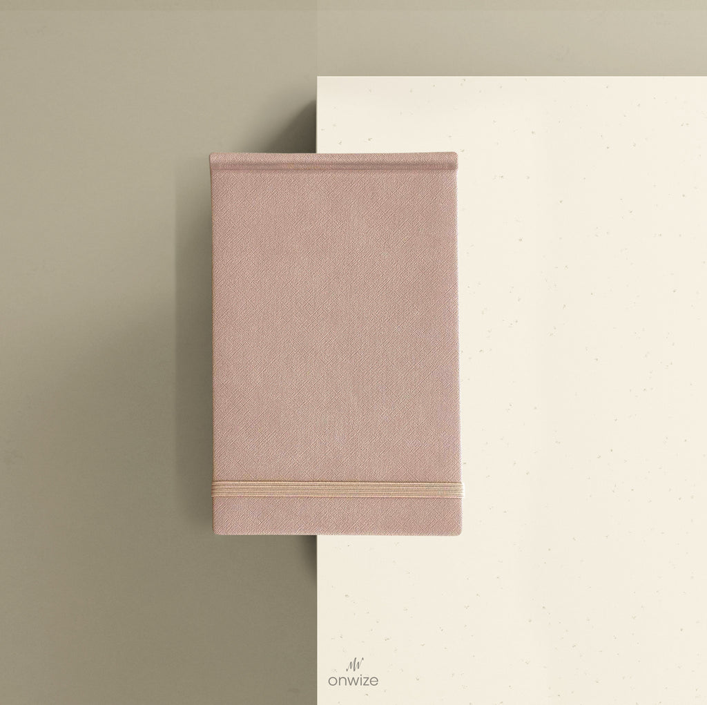 ONWIZE Watercolor Art Journal – 148x90 mm Pink | Pocket Travel Sketchbook 300gsm Cold Press