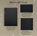 ONWIZE Watercolor Journal Set – 3 Size Bundle (A5 + Square + Pocket) | 300gsm Cold Press Sketchbook Set