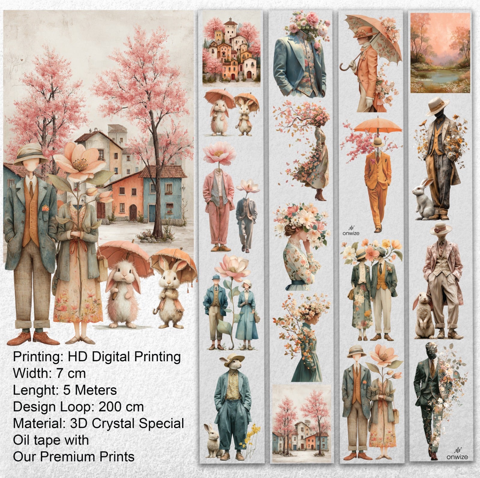 Blossom Walk – Spring Floral PET Tape