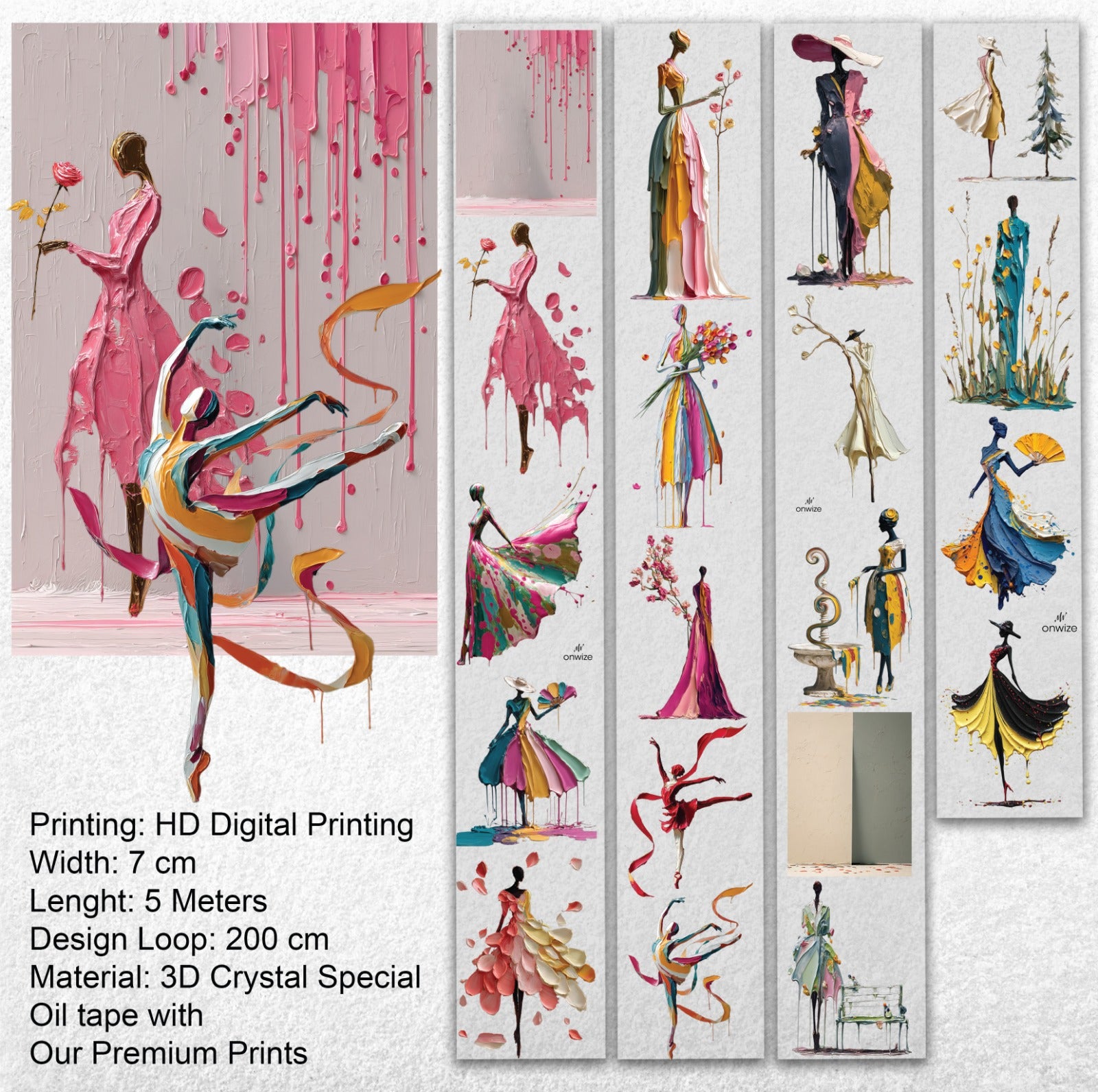 Flowing Color – Abstract PET Tape