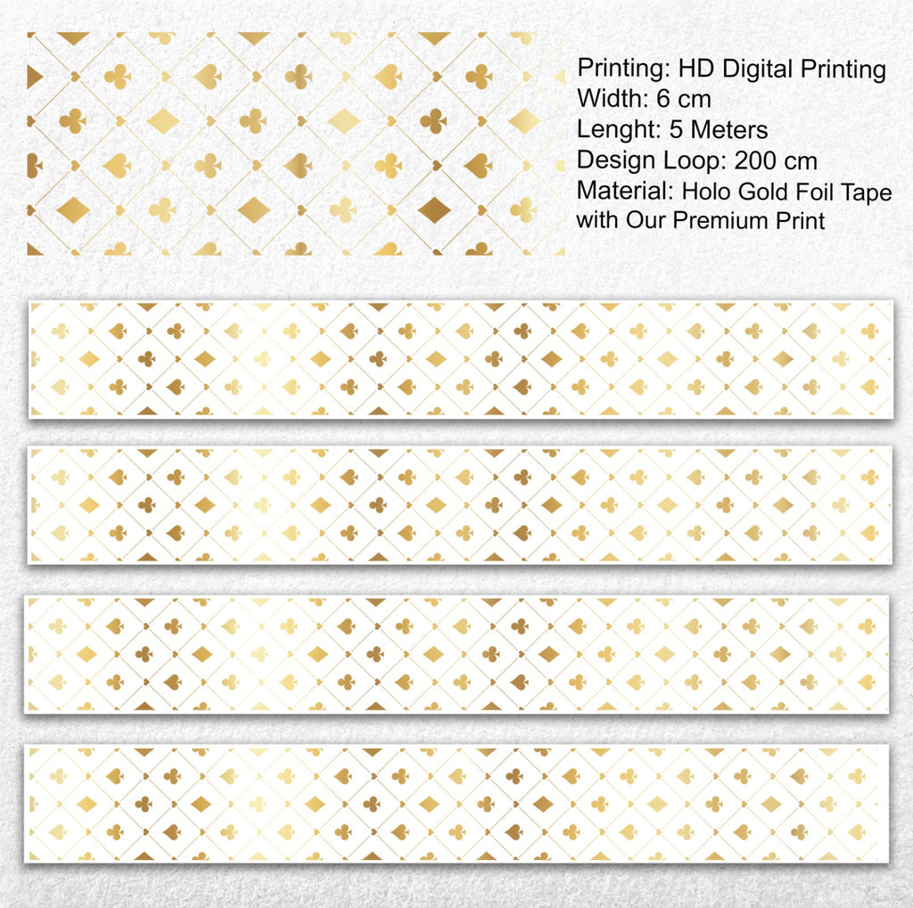 Gilded Wonders – Gold Foil Playing Card PET Tape