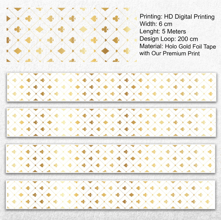 Gilded Wonders – Gold Foil Playing Card PET Tape
