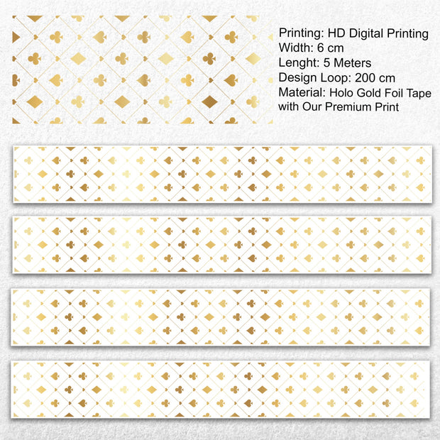 Gilded Wonders – Gold Foil Playing Card PET Tape