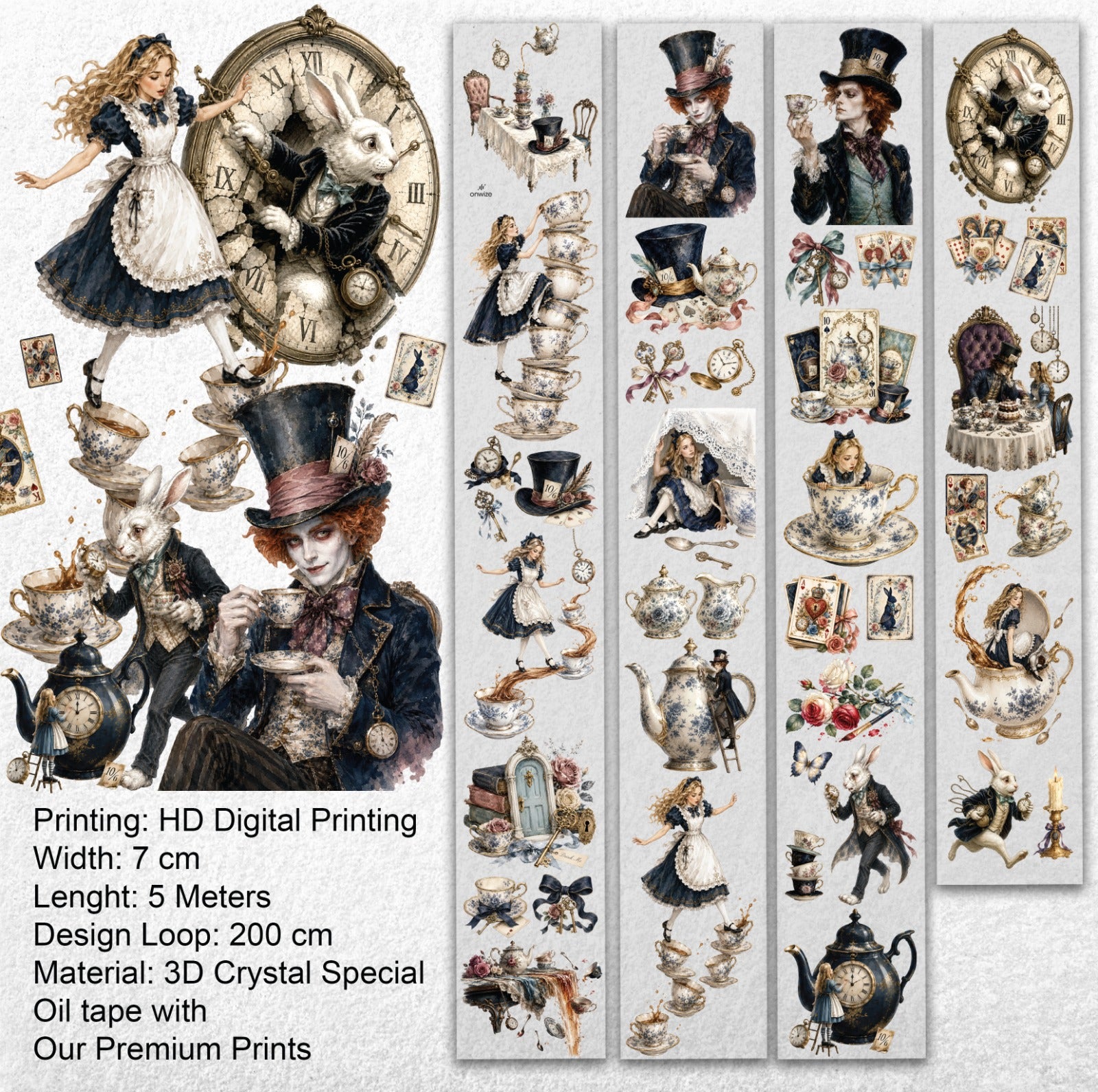 Hatter’s Hour – Wonderland Tea Party PET Tape