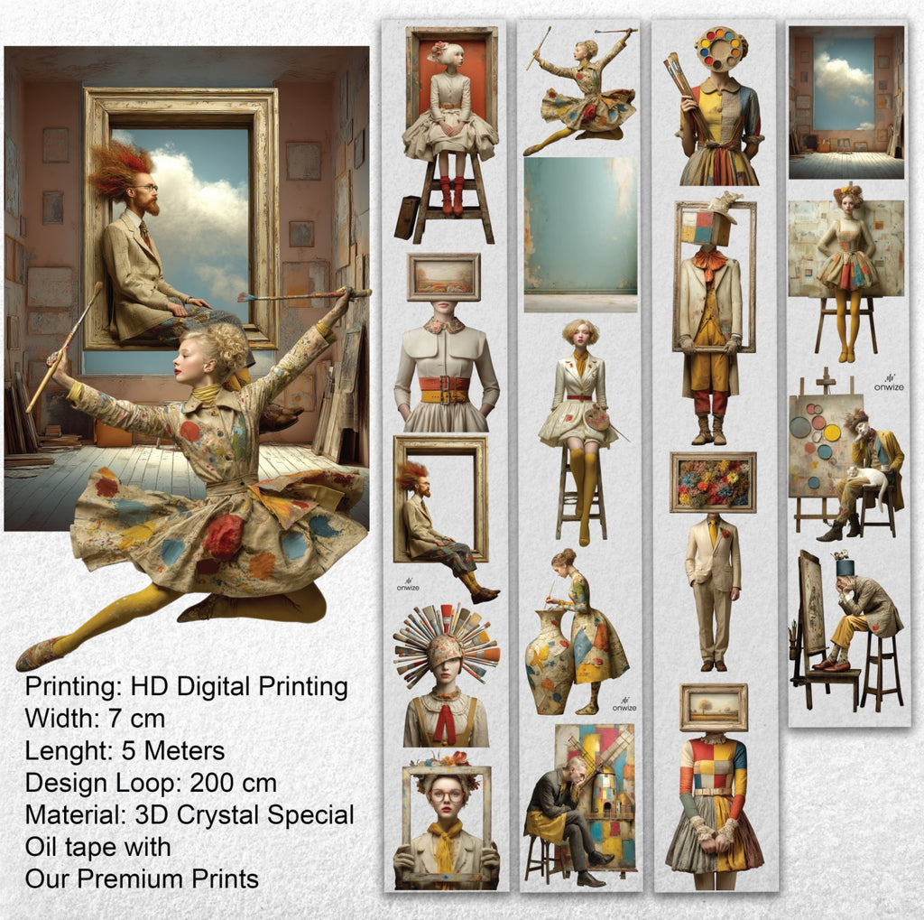 Living Canvas – Günlük Tutma ve Kolaj Sanatı İçin Sanatsal PET Bant