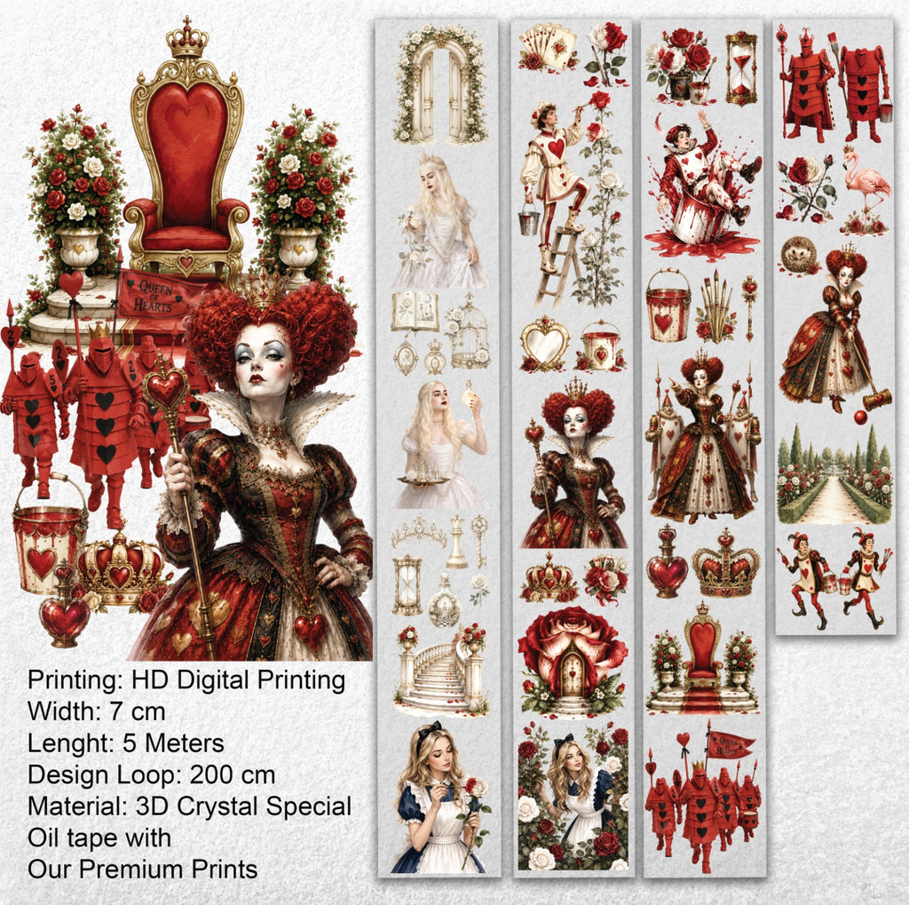 Painted Roses – Queen of Hearts PET Tape