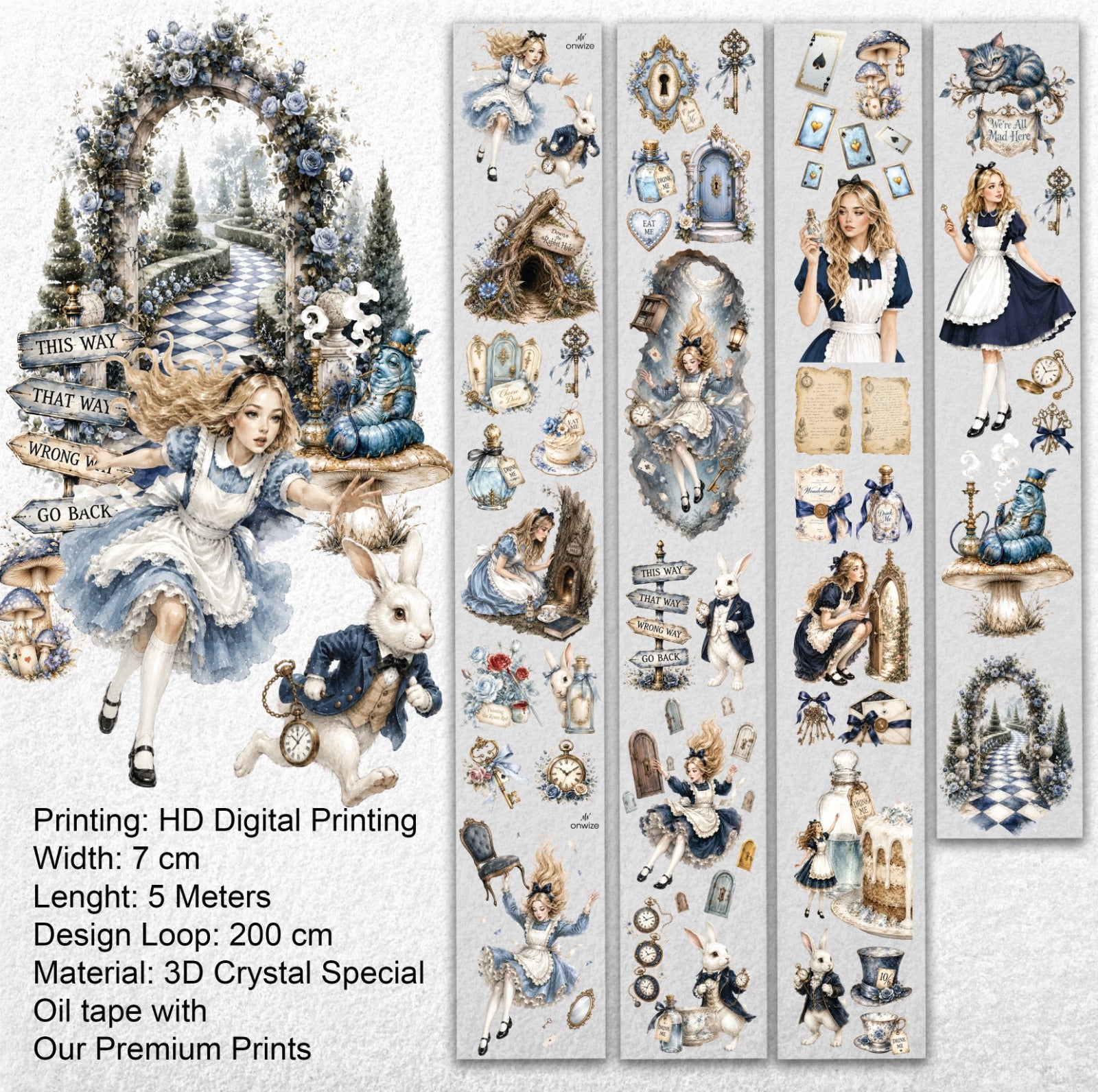 Rabbit Hole – Whimsical Wonderland PET Tape