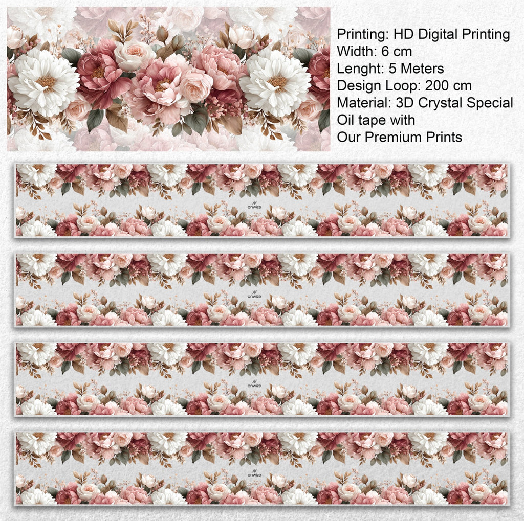 Rose Garden | Premium 3D Crystal Special Oil PET Tape | SRP 222