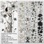 Noir Blossom Muse – Elegant Black & Ivory Floral PET Tape for Scrapbooking & Journaling