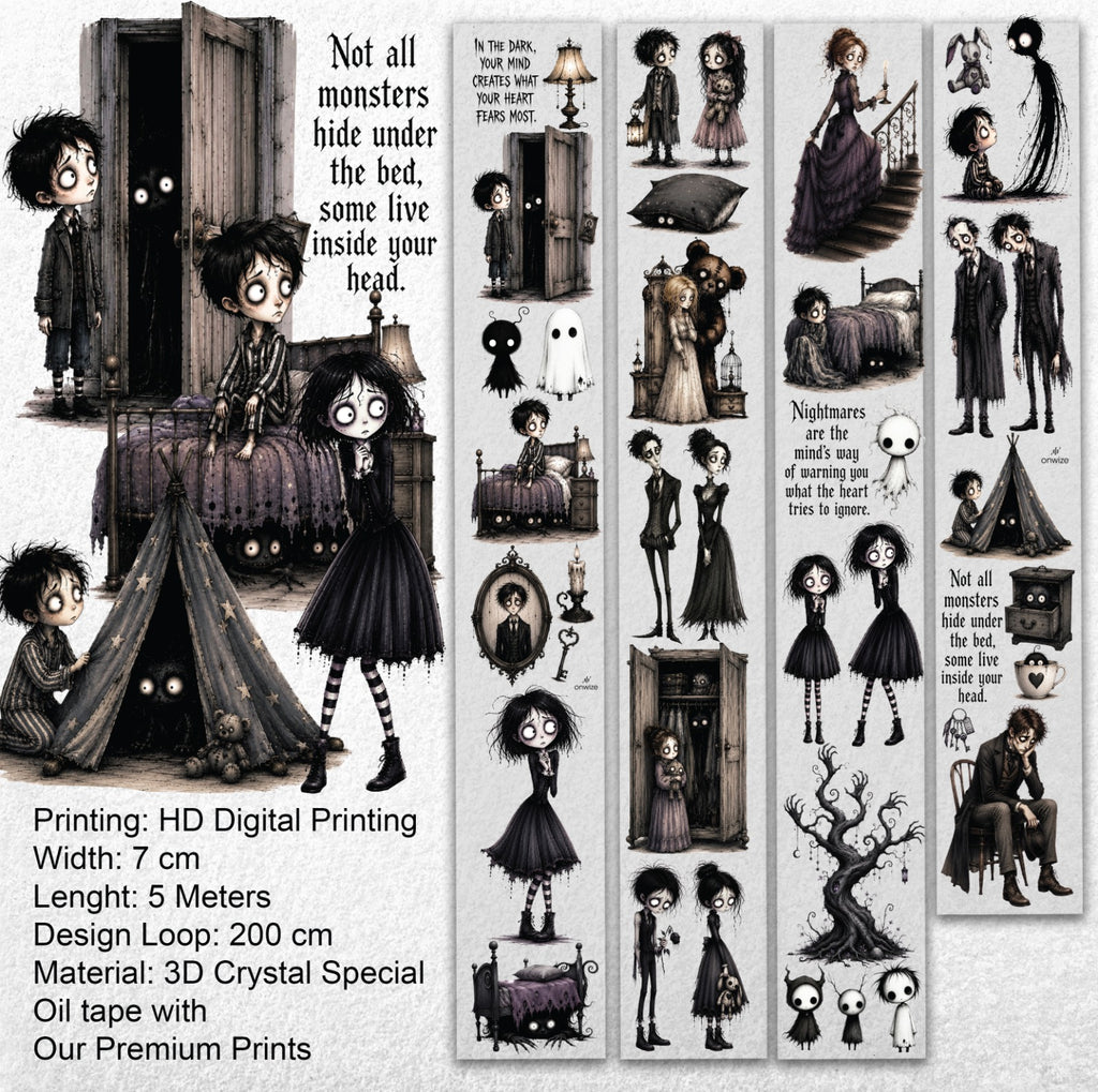 Monsters Within – Whimsical Gothic PET Tape