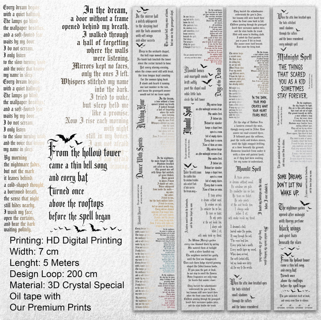 Midnight Verses – Gothic Quotes PET Tape