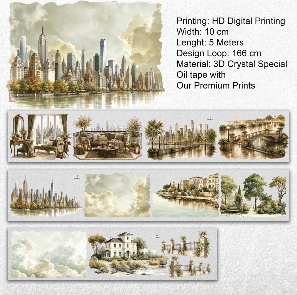 Golden Cityscape XL – City & Landscape PET Tape