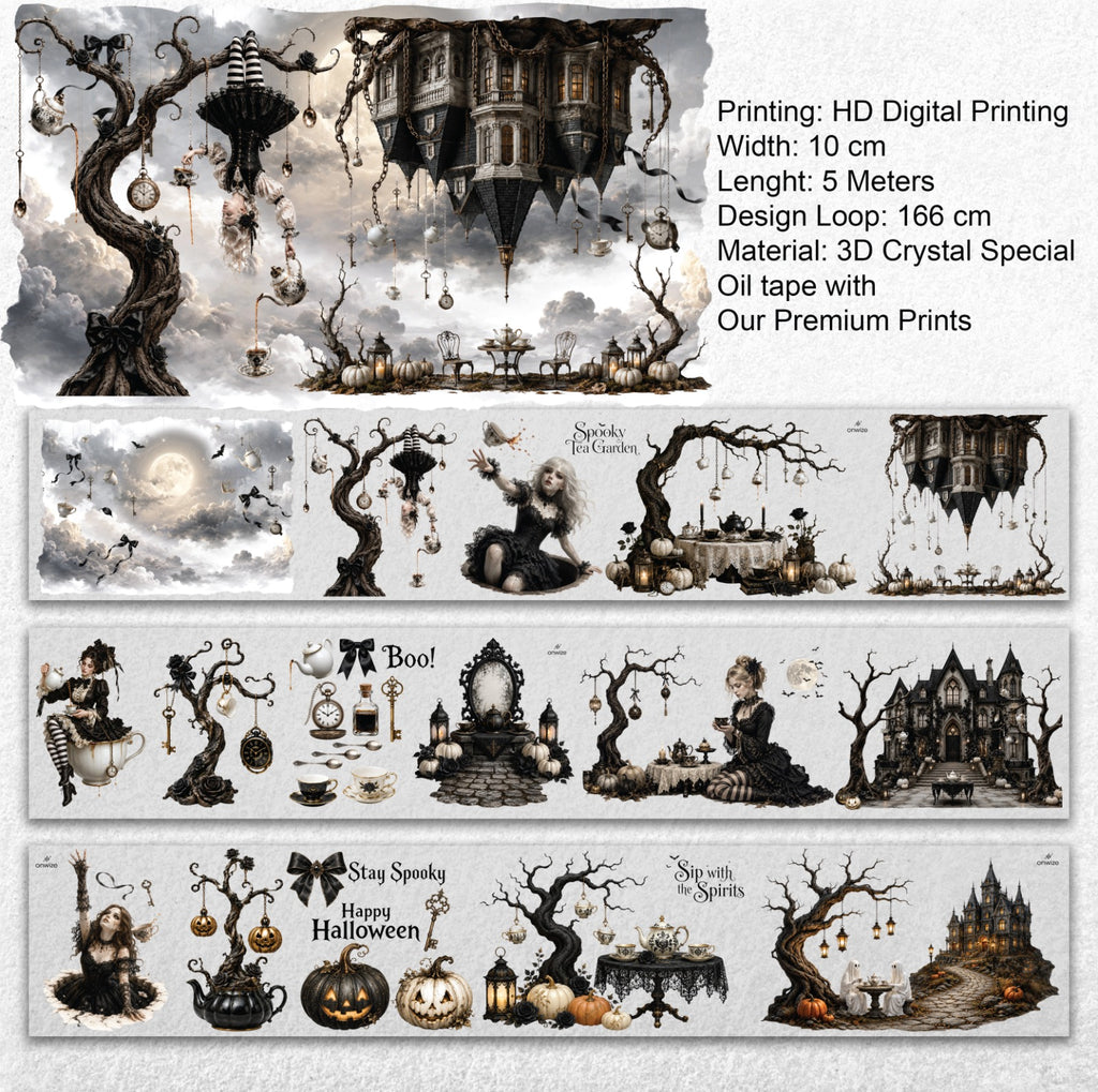 Haunted Tea Garden XL – Gothic Halloween PET Tape