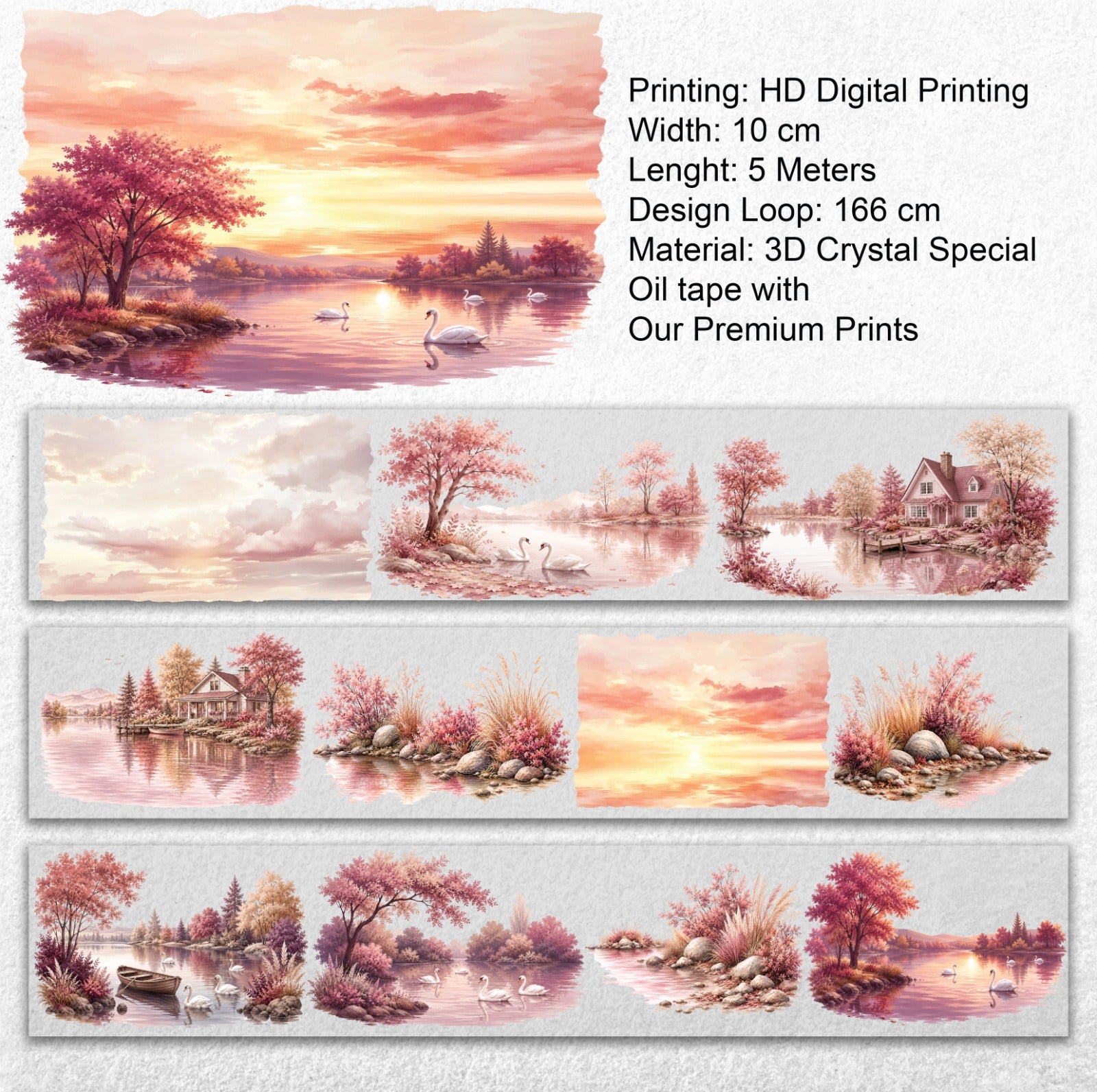 Blush Autumn XL – Romantic Autumn Landscape PET Tape