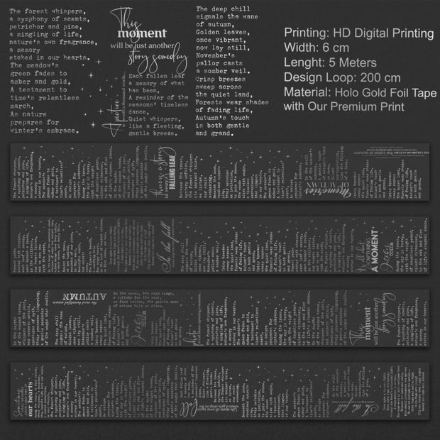 Silver Manuscript Holo Silver Foil Tape