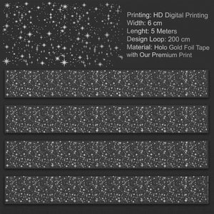 Silver Stardust Holo Silver Foil Tape