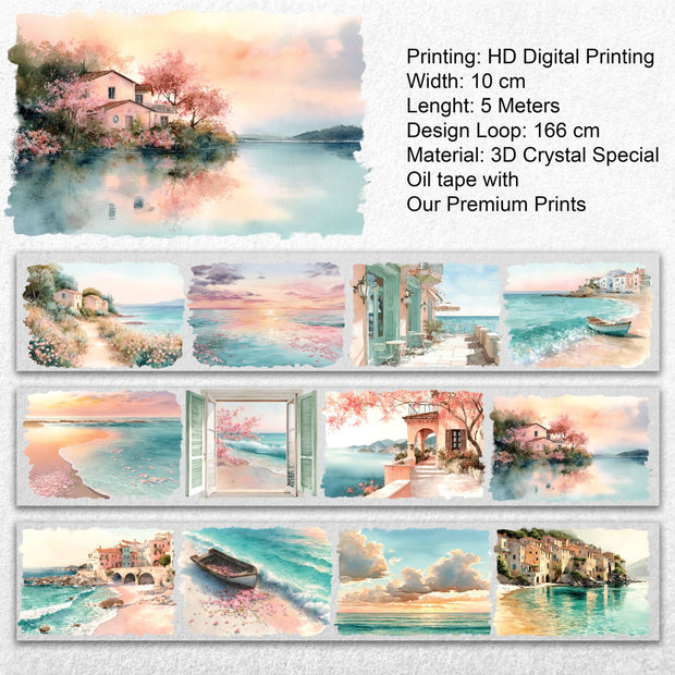 Sunset Riviera Landscape XL 3D Special Pet Tape