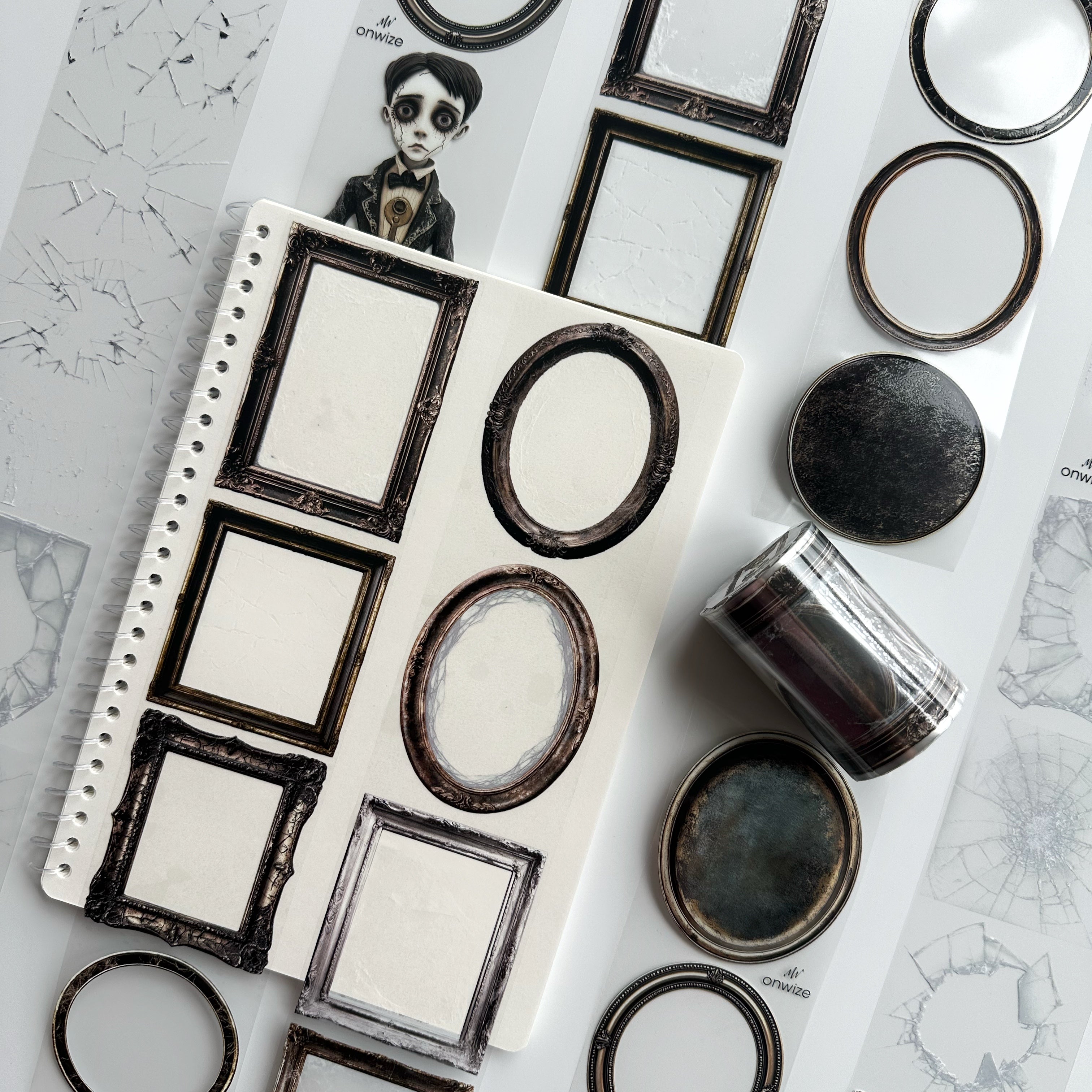 Fragile Memory – Vintage Gothic PET Tape for Journaling & Collage