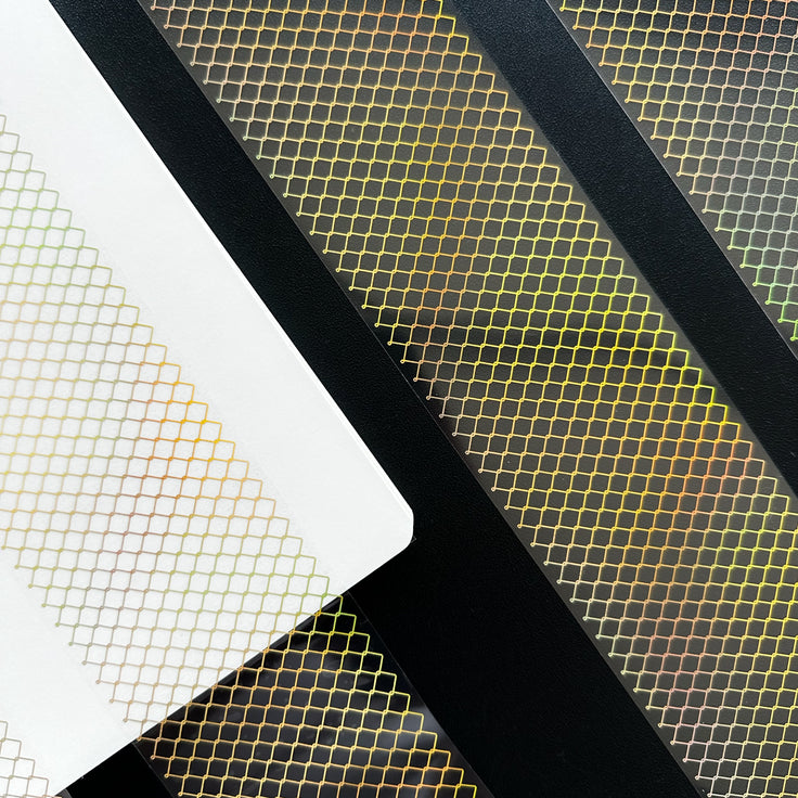 Golden Lattice | Holo Gold Foil Grid PET Tape | 6cm x 5m