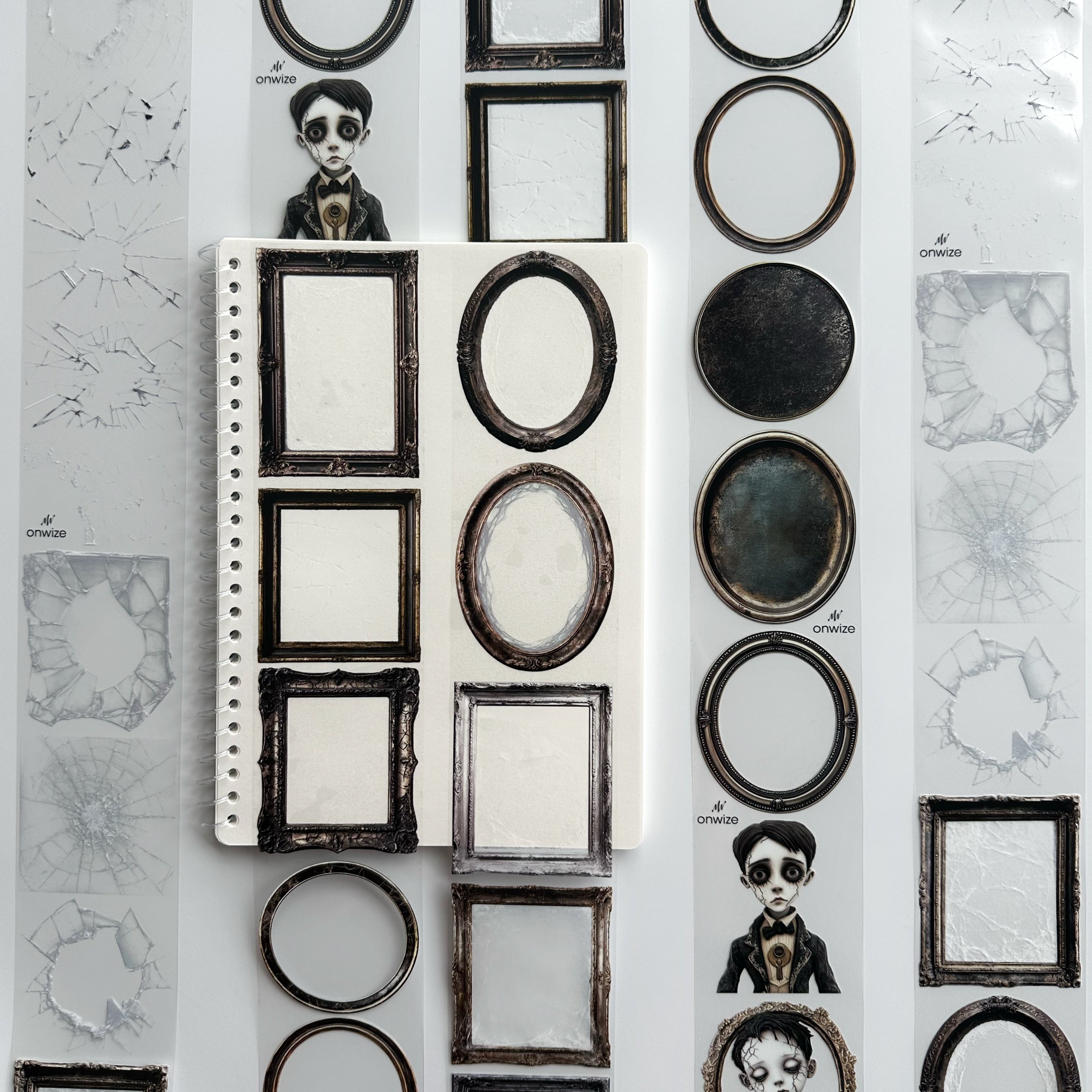 Fragile Memory – Vintage Gothic PET Tape for Journaling & Collage