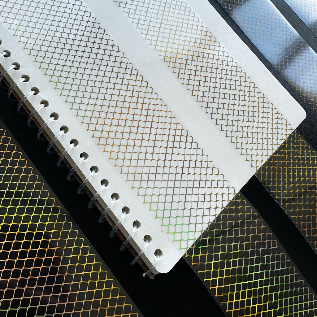 Golden Lattice | Holo Gold Foil Grid PET Tape | 6cm x 5m