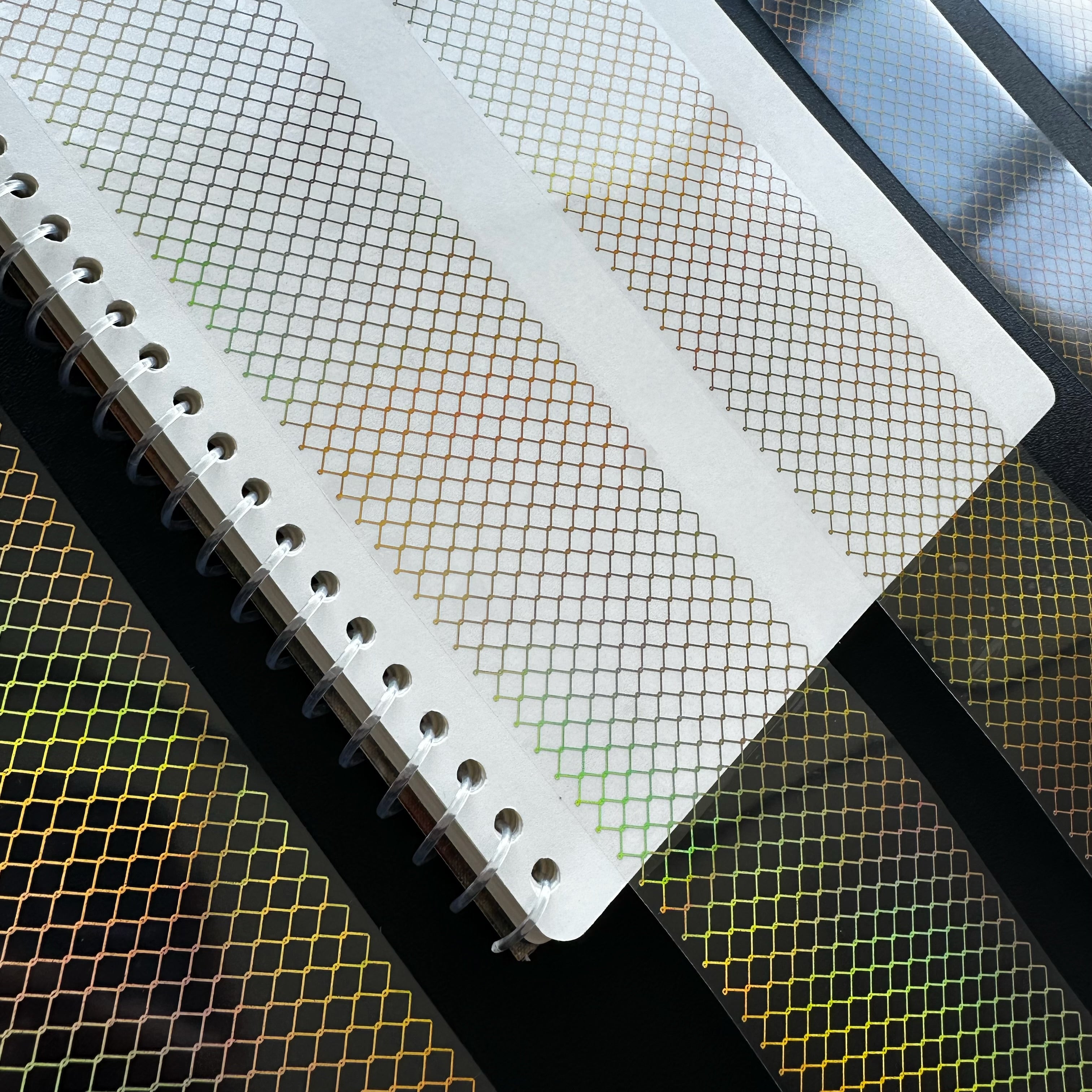 Golden Lattice | Holo Gold Foil Grid PET Tape | 6cm x 5m