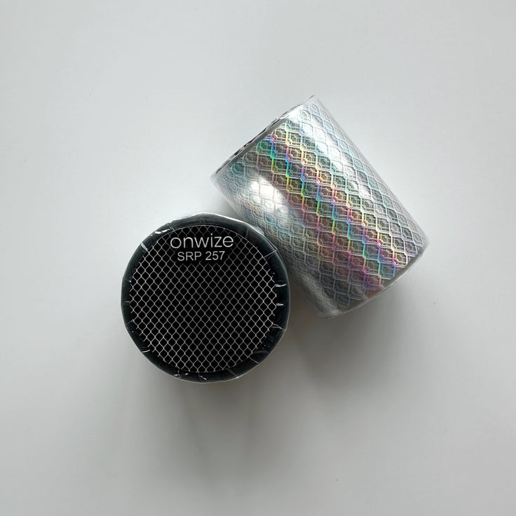 Silver Lattice Holo Silver Foil Tape