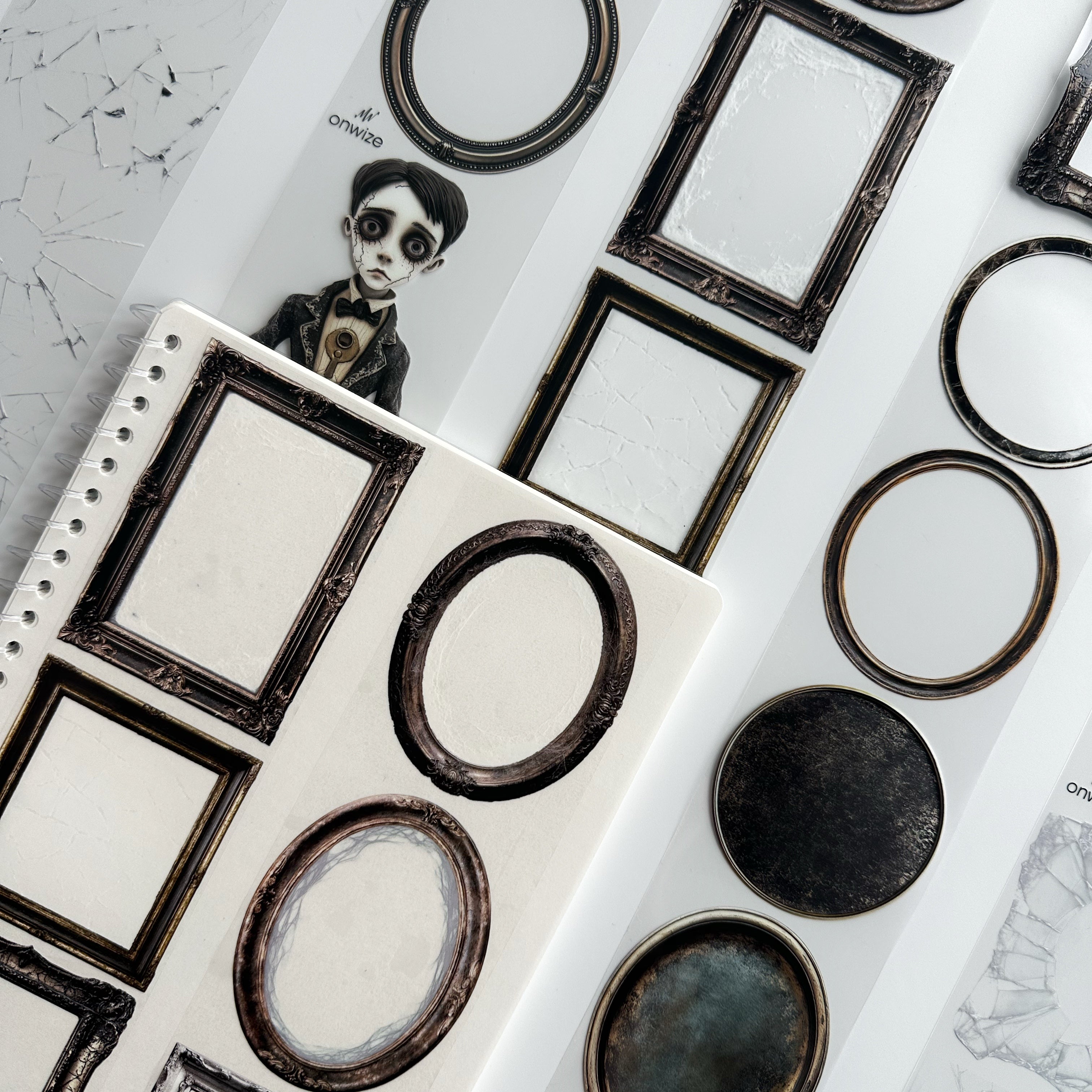 Fragile Memory – Vintage Gothic PET Tape for Journaling & Collage