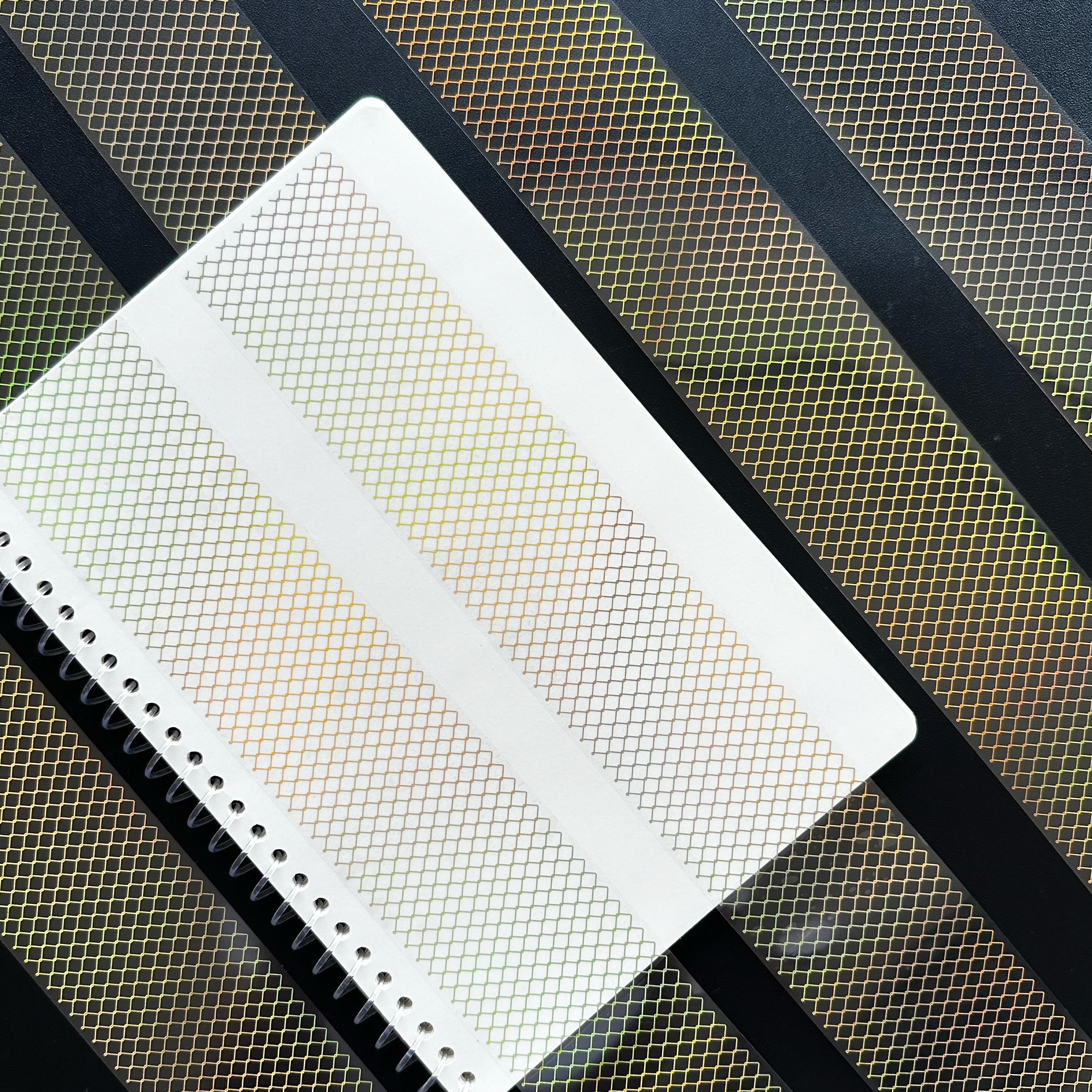 Golden Lattice | Holo Gold Foil Grid PET Tape | 6cm x 5m