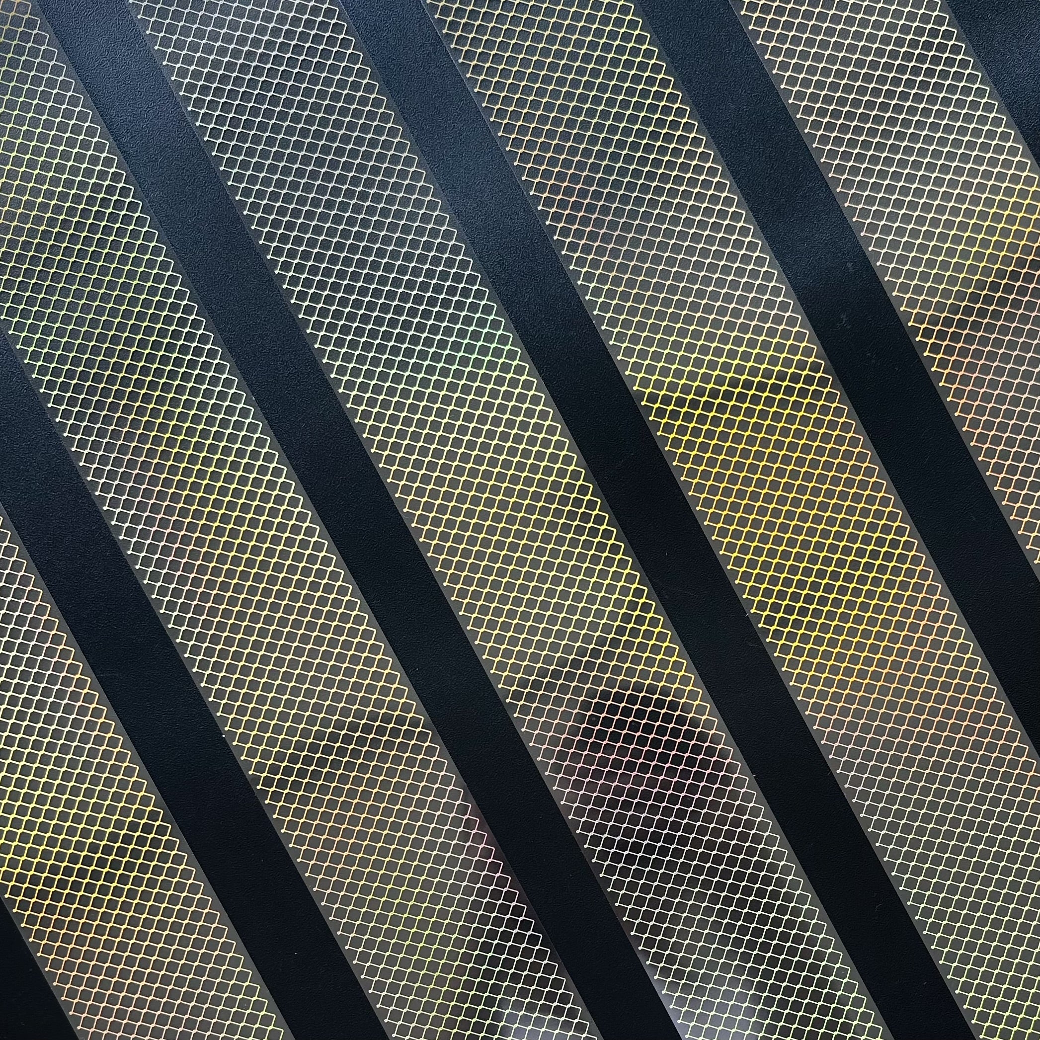Golden Lattice | Holo Gold Foil Grid PET Tape | 6cm x 5m
