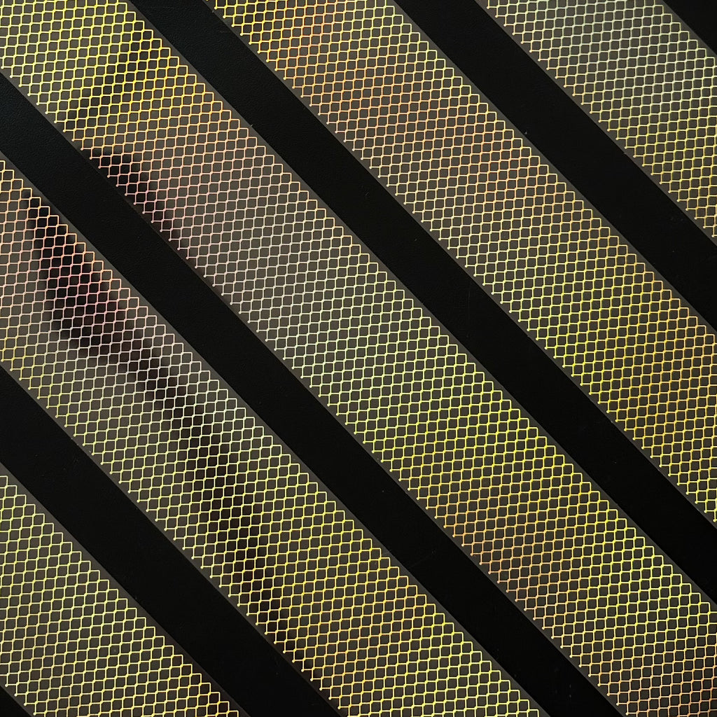 Golden Lattice | Holo Gold Foil Grid PET Tape | 6cm x 5m