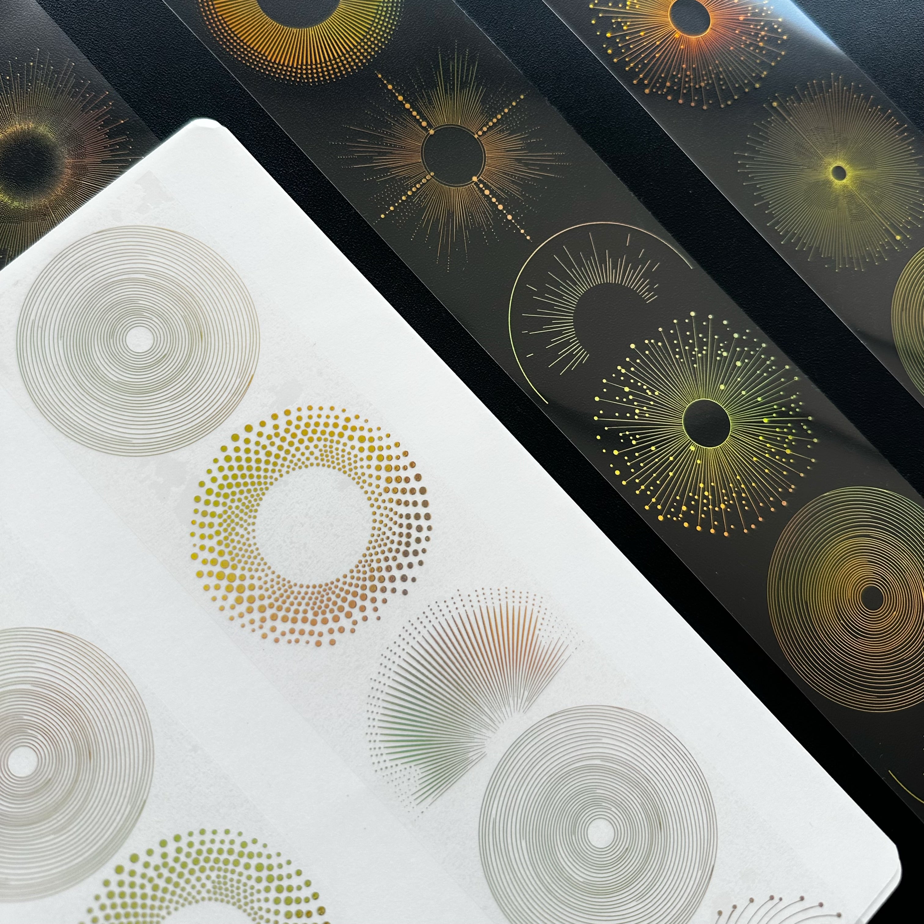 Golden Eclipse | Holo Gold Foil Celestial PET Tape | 6cm x 5m