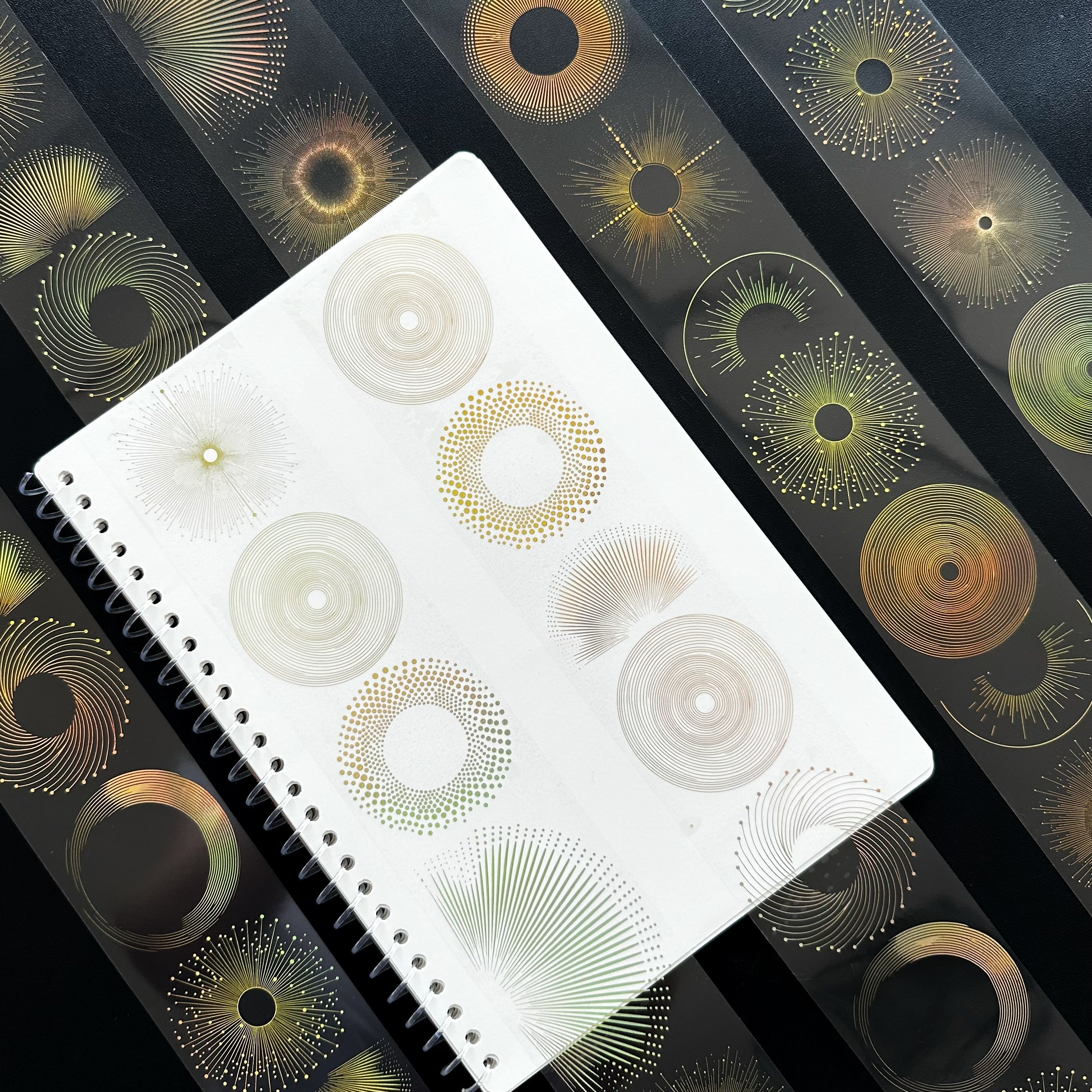 Golden Eclipse | Holo Gold Foil Celestial PET Tape | 6cm x 5m