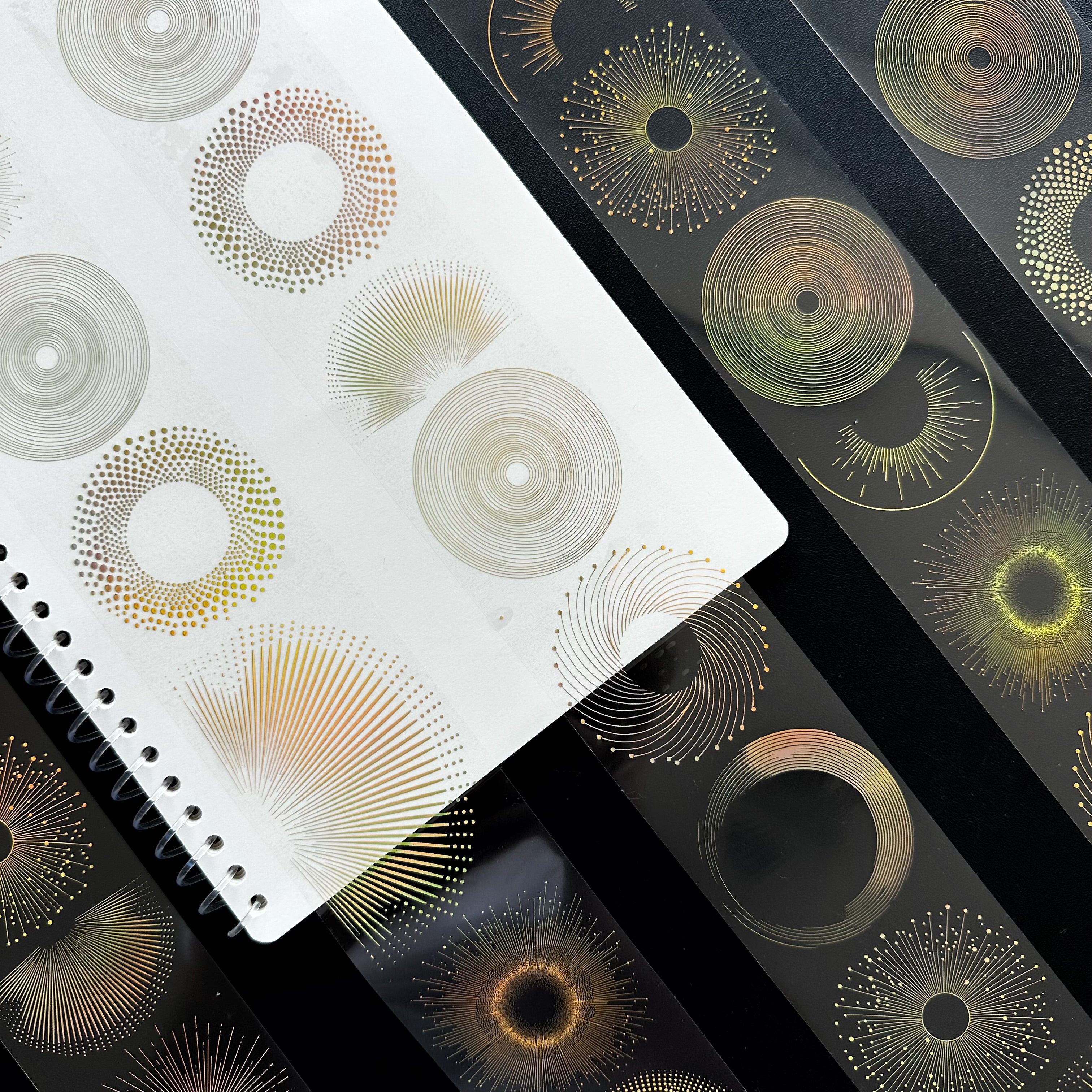 Golden Eclipse | Holo Gold Foil Celestial PET Tape | 6cm x 5m