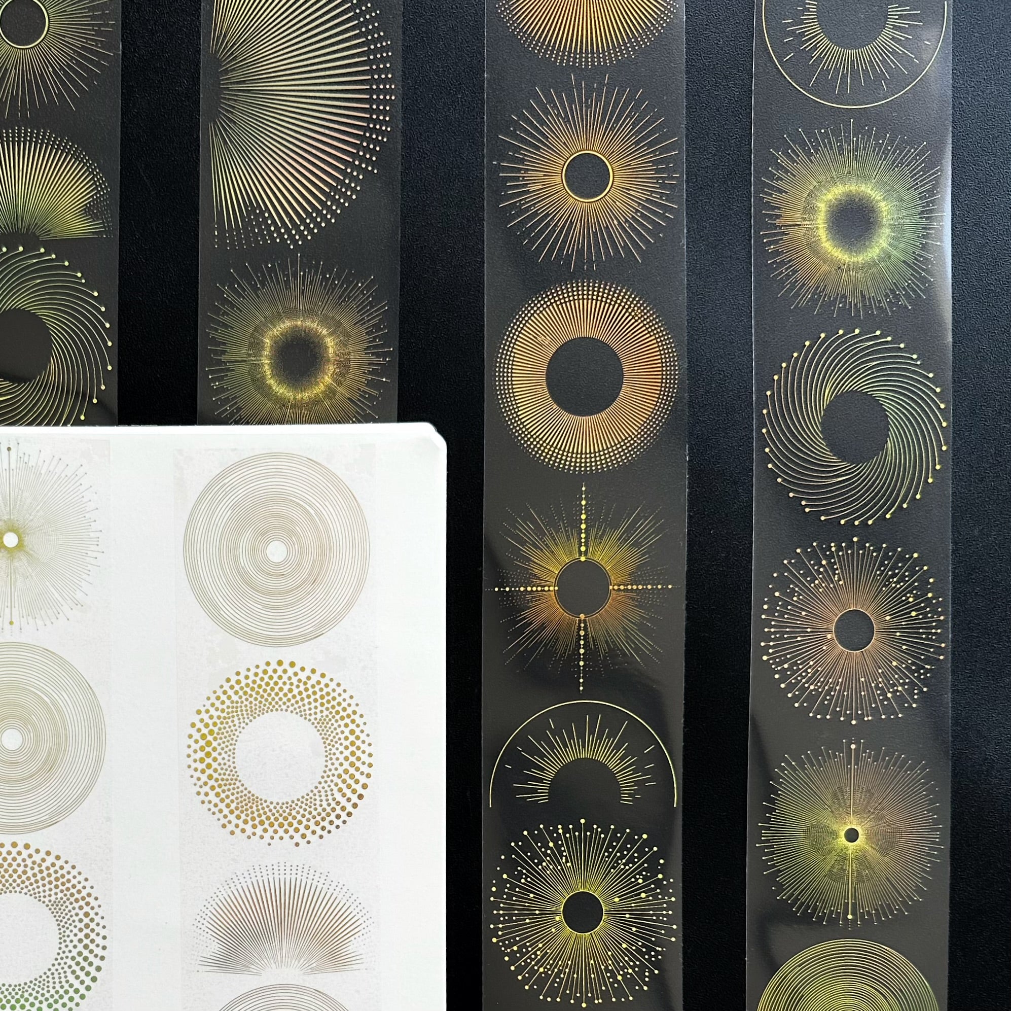 Golden Eclipse | Holo Gold Foil Celestial PET Tape | 6cm x 5m