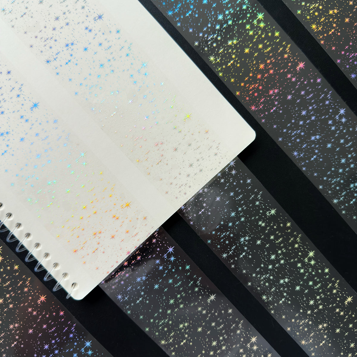 Silver Stardust Holo Silver Foil Tape