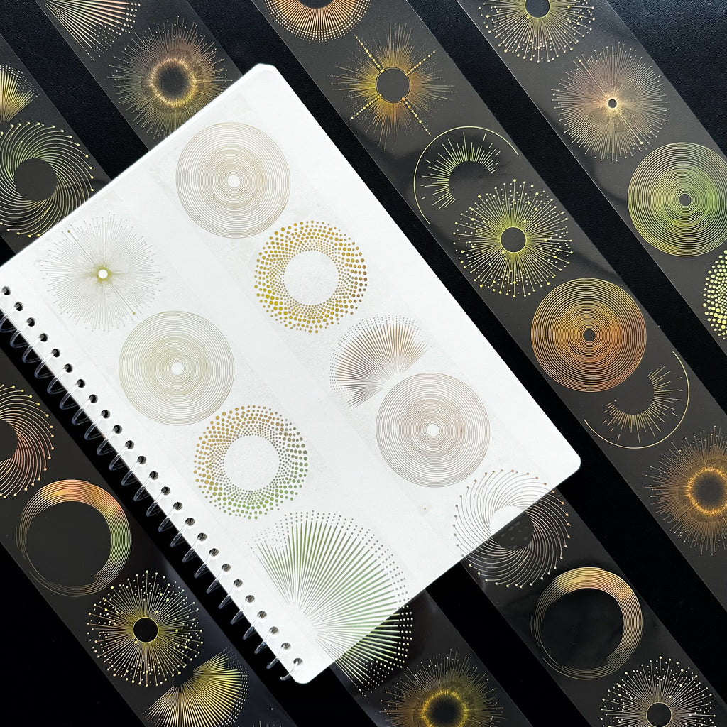 Golden Eclipse | Holo Gold Foil Celestial PET Tape | 6cm x 5m