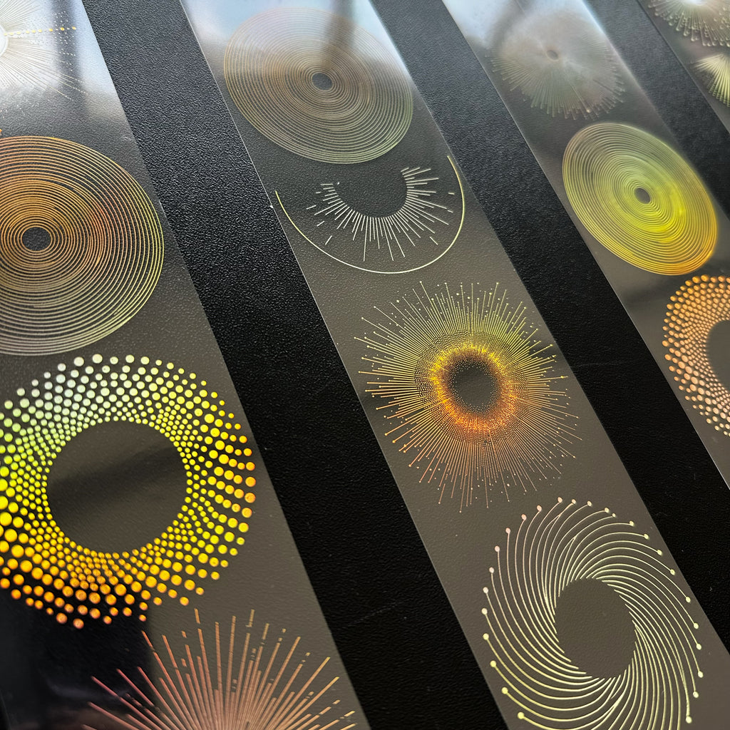 Golden Eclipse | Holo Gold Foil Celestial PET Tape | 6cm x 5m