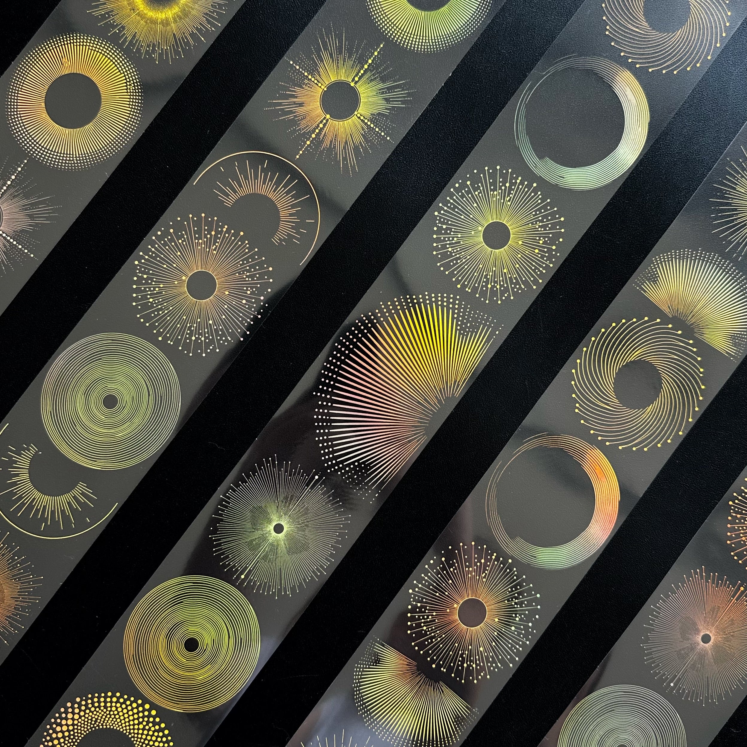 Golden Eclipse | Holo Gold Foil Celestial PET Tape | 6cm x 5m