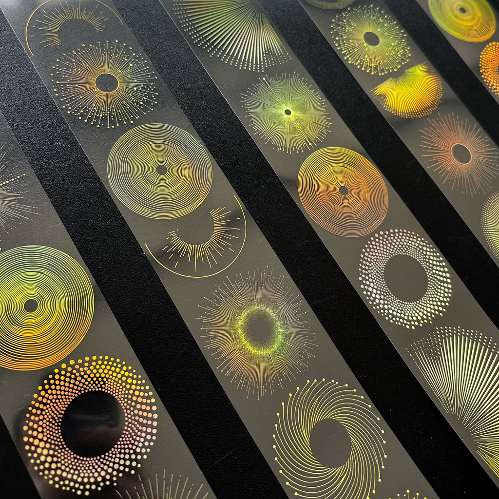 Golden Eclipse | Holo Gold Foil Celestial PET Tape | 6cm x 5m