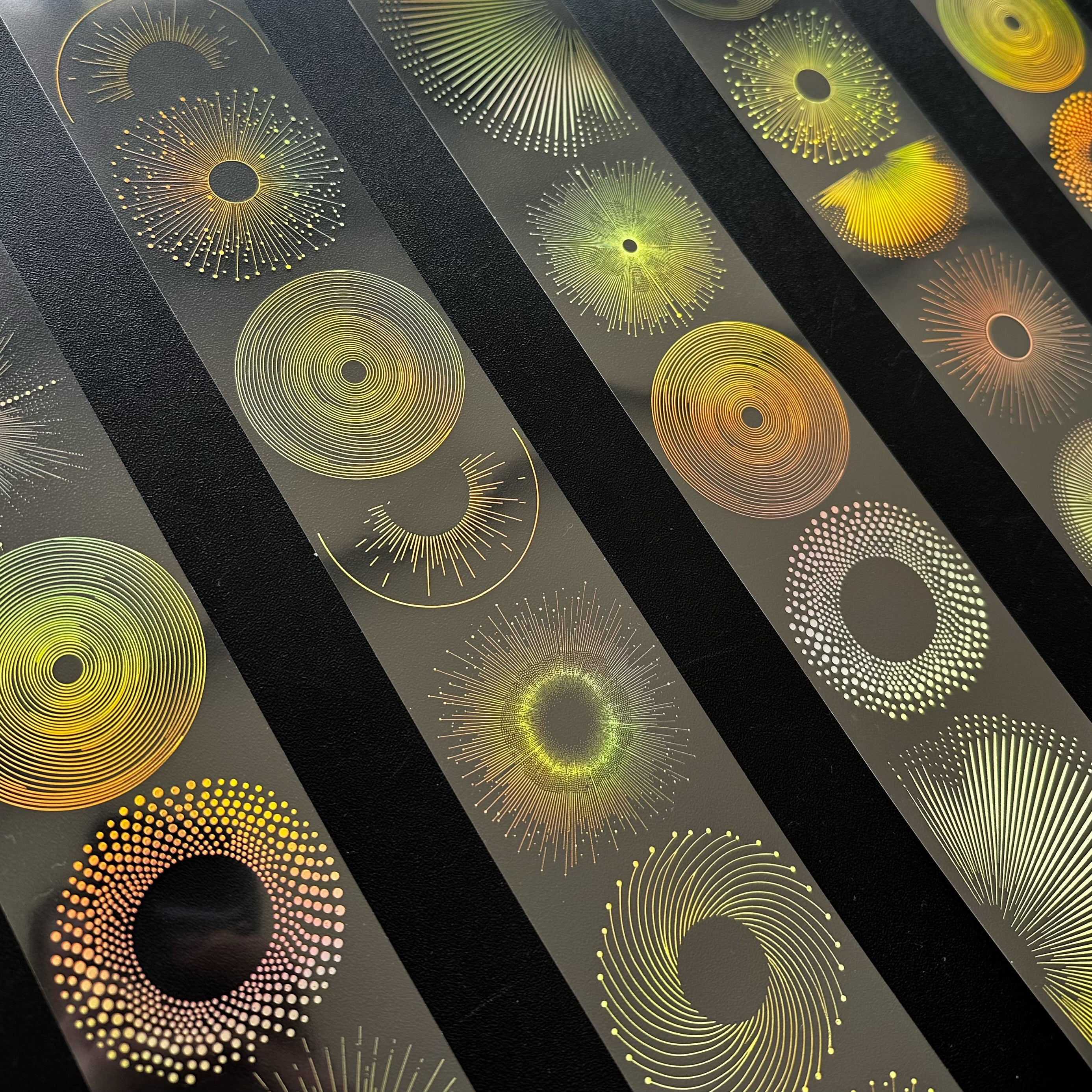 Golden Eclipse | Holo Gold Foil Celestial PET Tape | 6cm x 5m