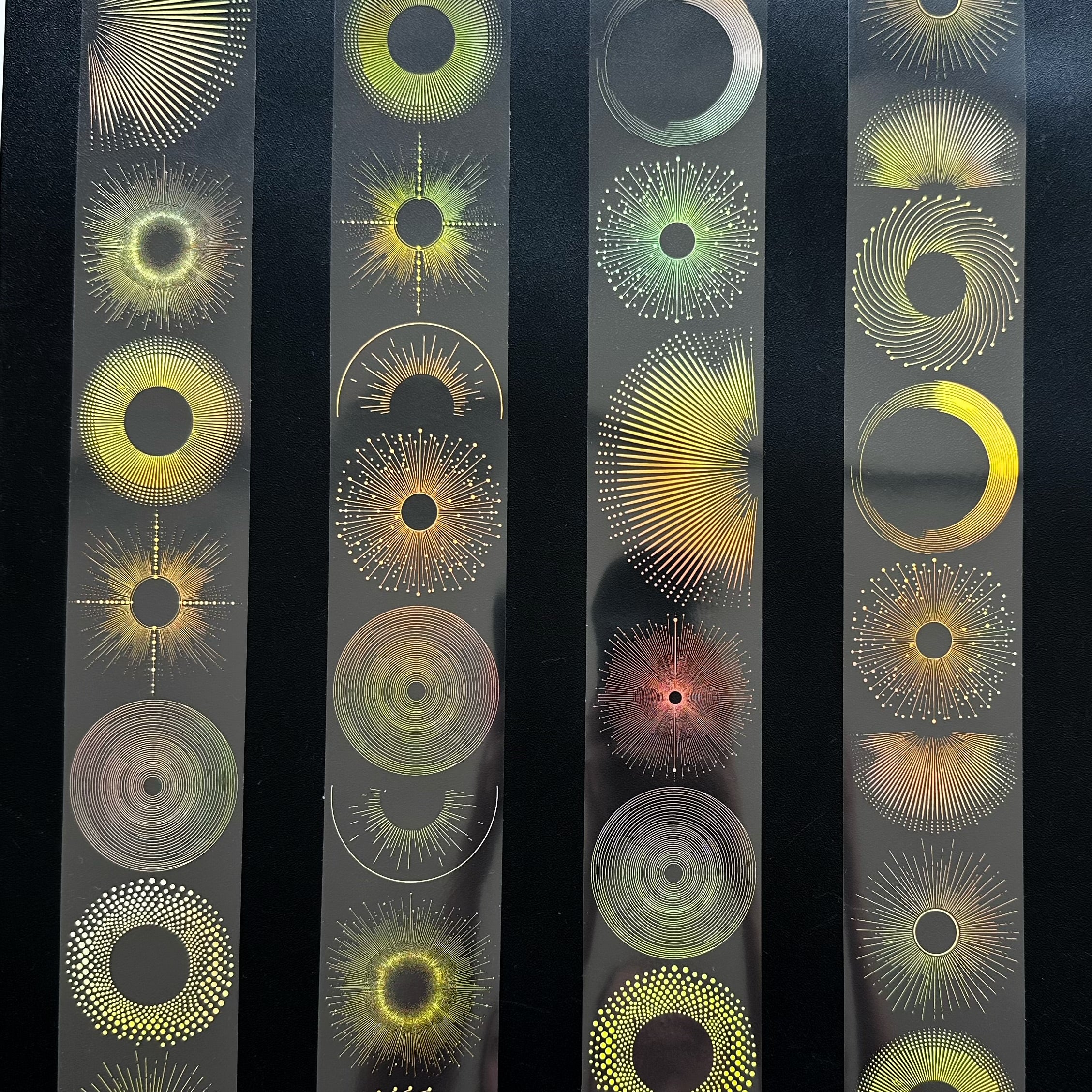 Golden Eclipse | Holo Gold Foil Celestial PET Tape | 6cm x 5m