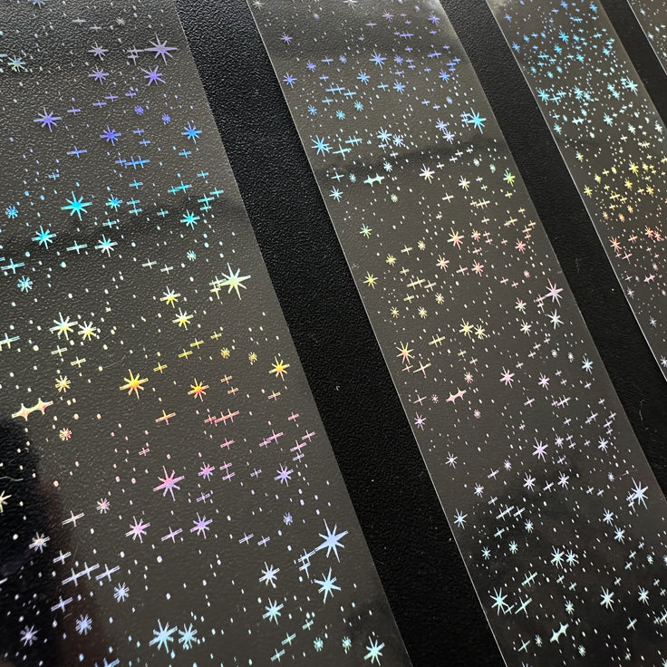 Silver Stardust Holo Silver Foil Tape