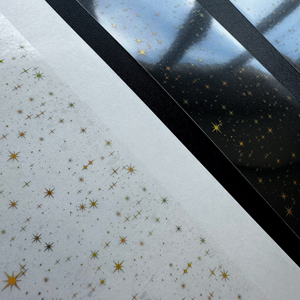 Golden Stardust | Holo Gold Foil Starfield PET Tape | 6cm x 5m