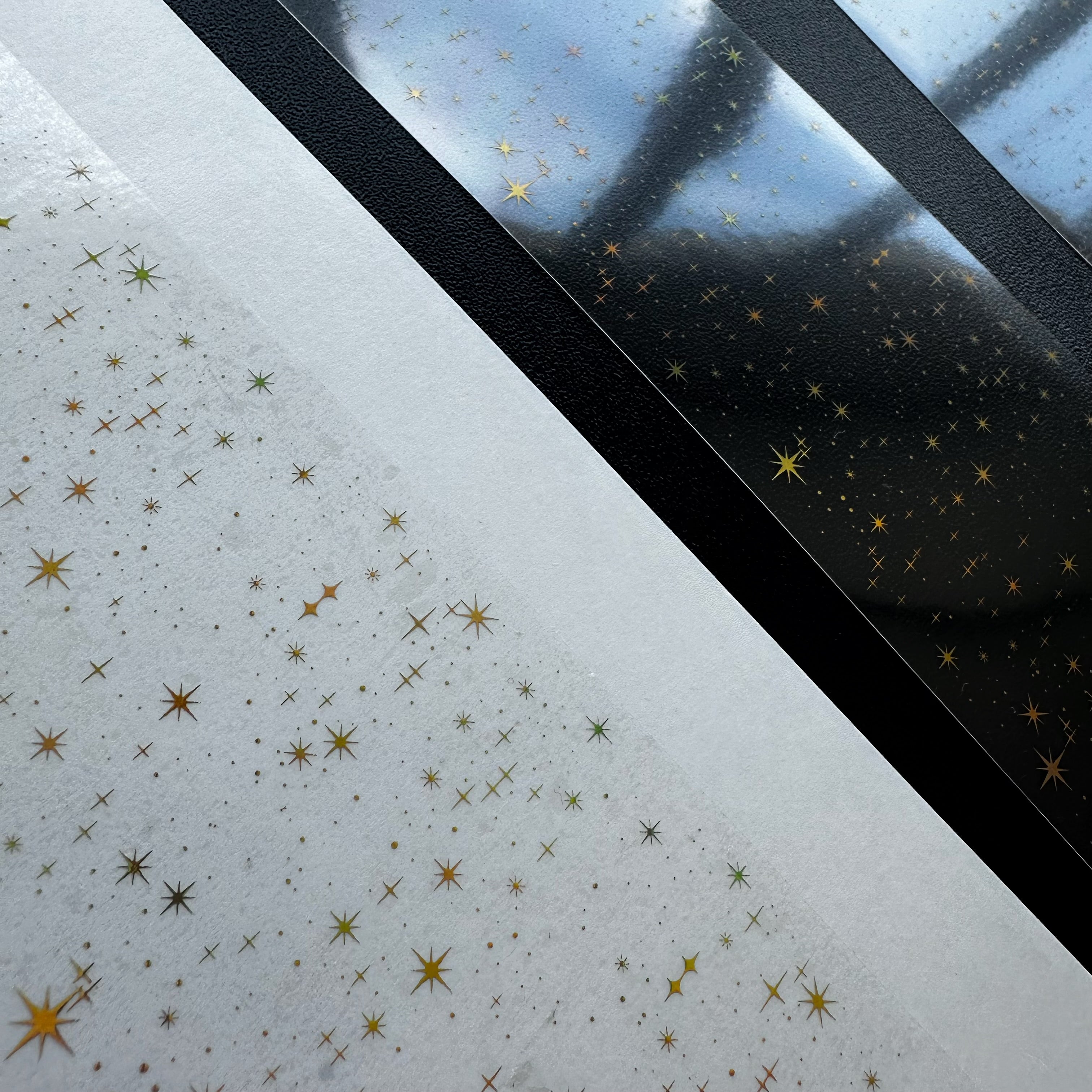 Golden Stardust | Holo Gold Foil Starfield PET Tape | 6cm x 5m