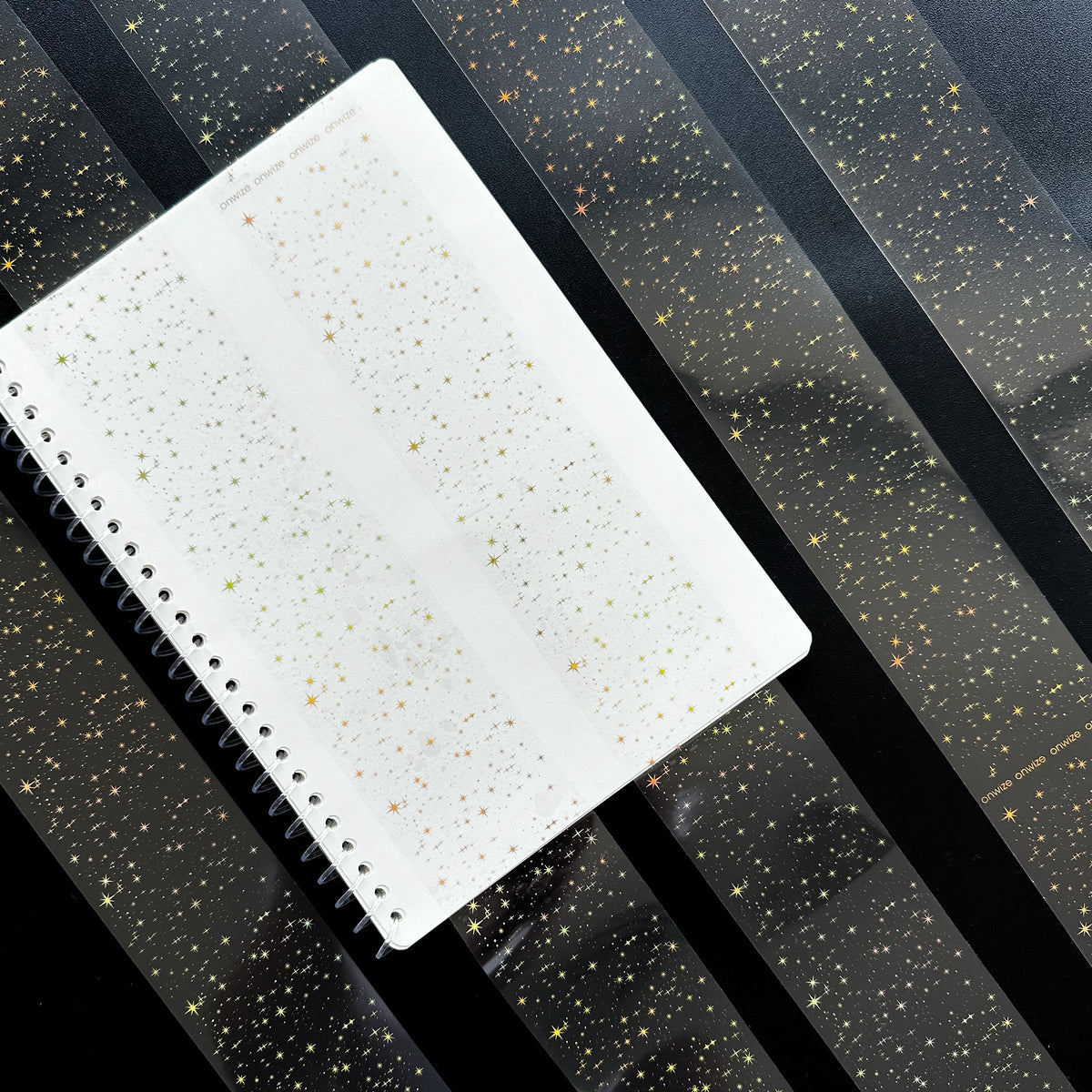 Golden Stardust | Holo Gold Foil Starfield PET Tape | 6cm x 5m