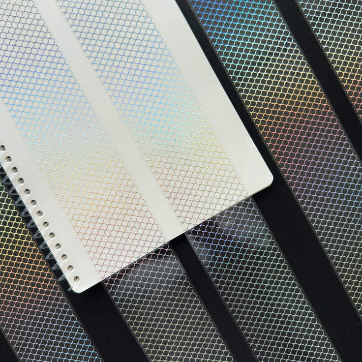 Silver Lattice Holo Silver Foil Tape
